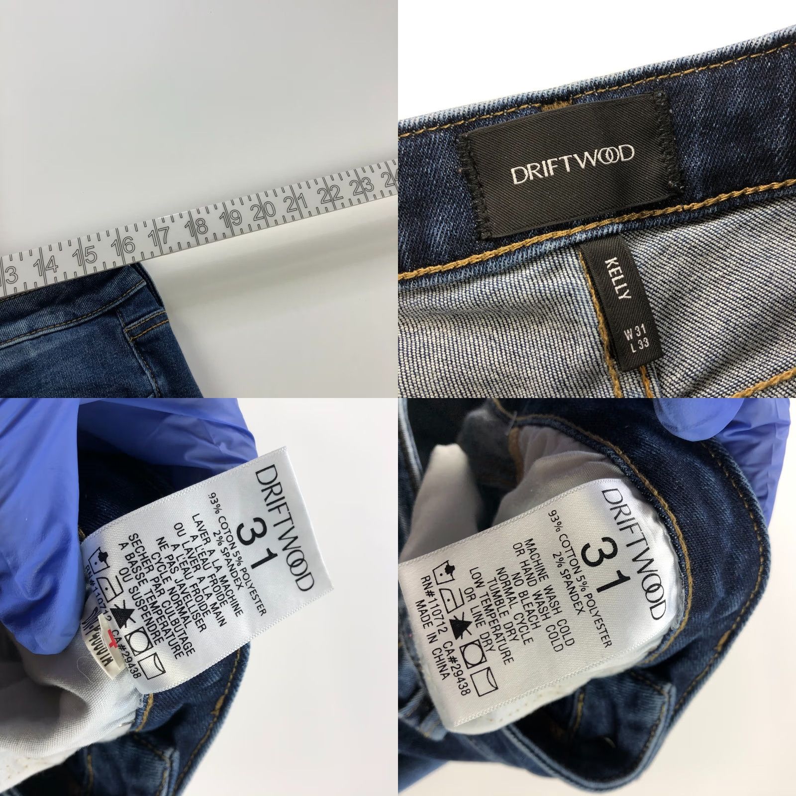 Vintage Driftwood Kelly Jeans Denim Bootcut Blue Mid Rise 31x33 (Fits 32W 31L) Size 24" / US 00 / IT 34 - 8 Thumbnail