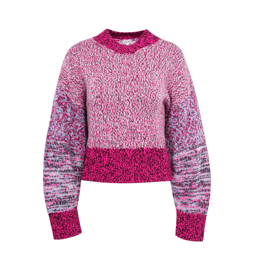 Loewe o1h1sh10624 Sweater in Pink Multi Size L / US 10 / IT 46 - 1 Thumbnail