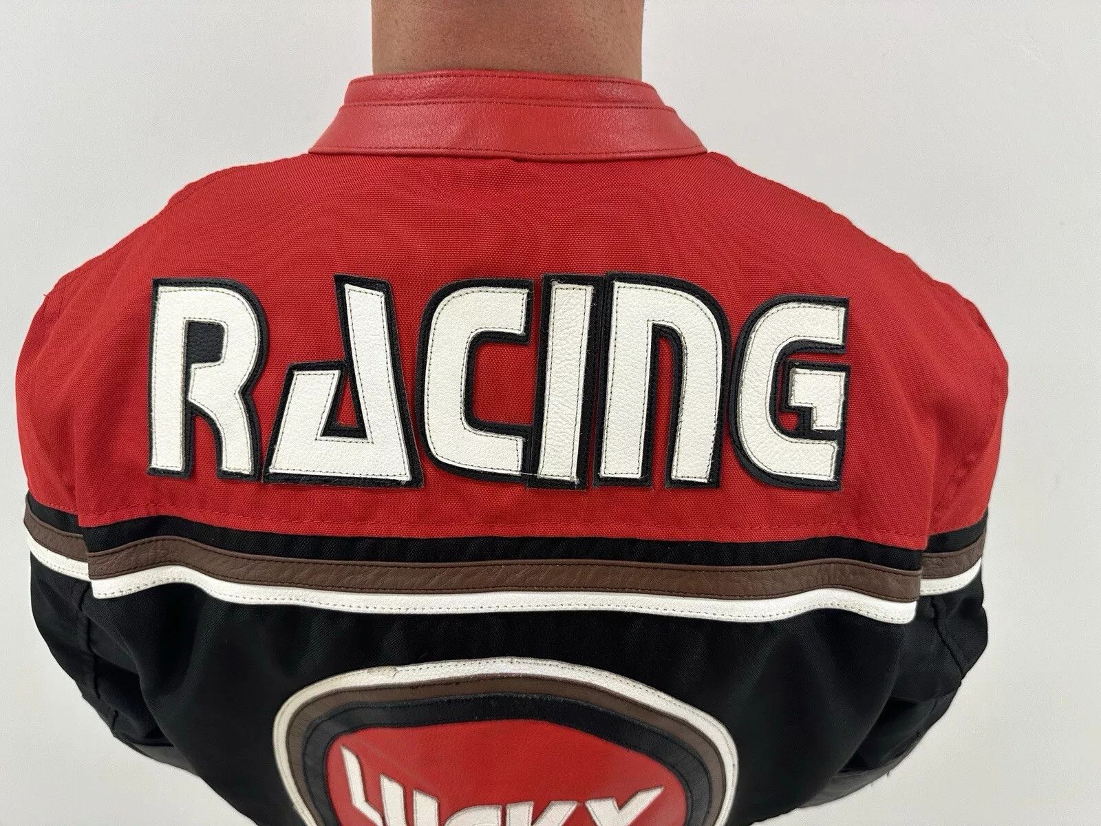 Vintage Vintage 2000s Y2K Lucky Strike Racing Moto Leather Jacket Size US L / EU 52-54 / 3 - 11 Thumbnail