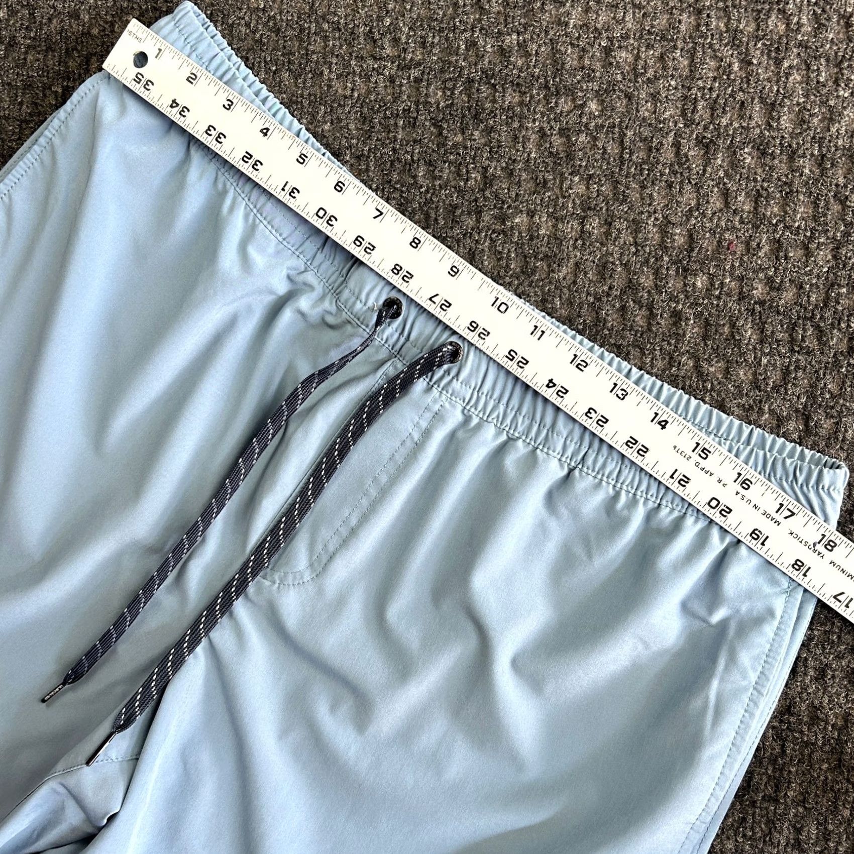 Quiksilver Quiksilver Cargo Shorts XL Elastic Waist Drawstring Powder Blue Cargo Size US 36 / EU 52 - 6 Thumbnail