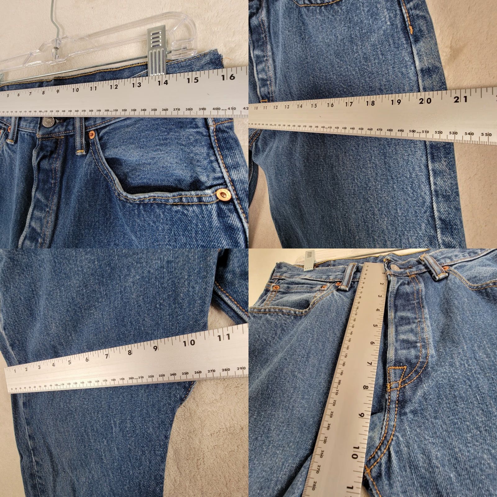 Levi's VINTAGE Levi's 505 Jeans Men 32x32 Blue Regular Fit Straight Cotton Denim Pants Size US 32 / EU 48 - 8 Thumbnail