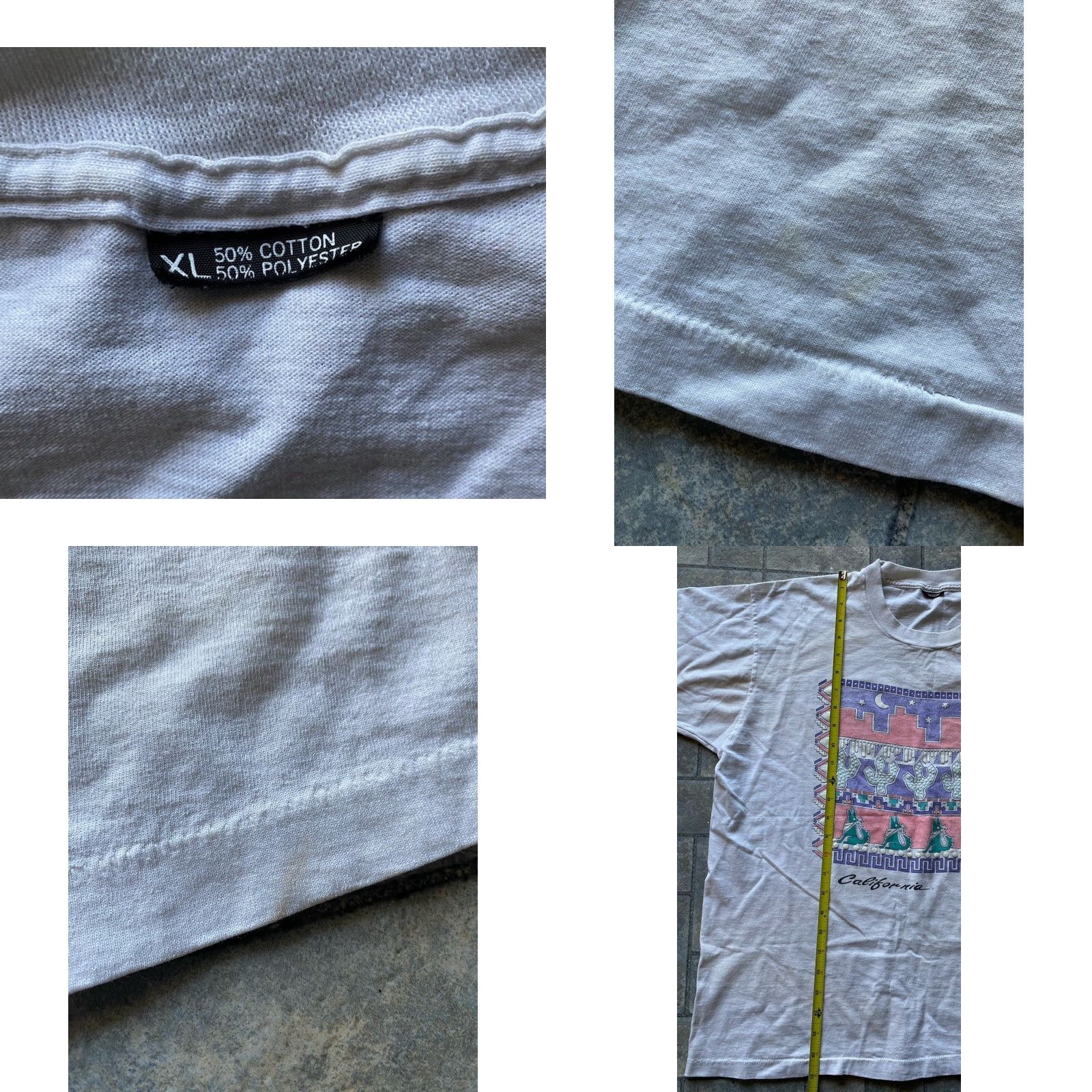 Vintage VINTAGE California White T Shirt Men’s XL Short Sleeve Single Stitch Size US XL / EU 56 / 4 - 8 Thumbnail