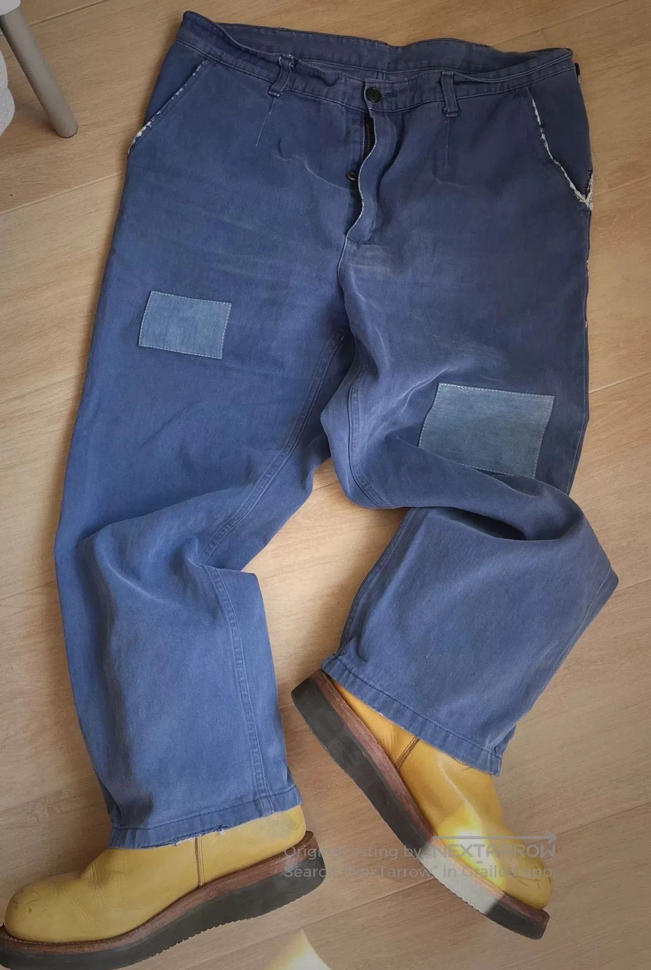 Vintage Vintage Blue Utility Pants with Patches. Size US 34 / EU 50 - 2 Thumbnail