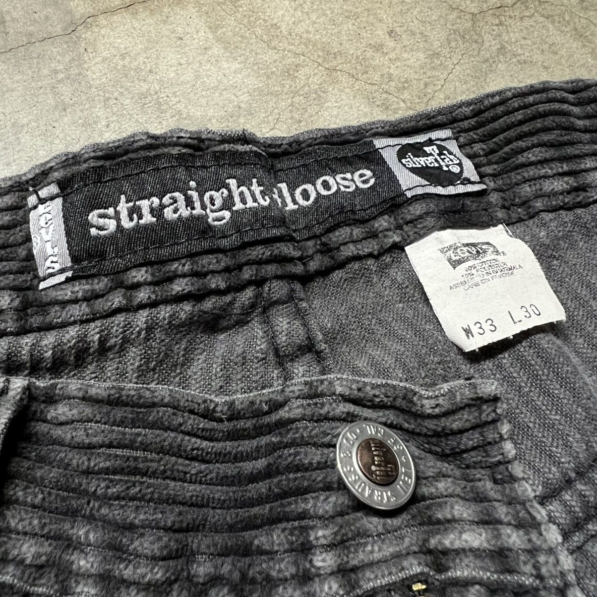 Levi's × Levi's Vintage Clothing × Vintage Vintage 90’s Levi’s Silver-Tab Grey BAGGY Corduroy Pants Size US 33 - 7 Thumbnail