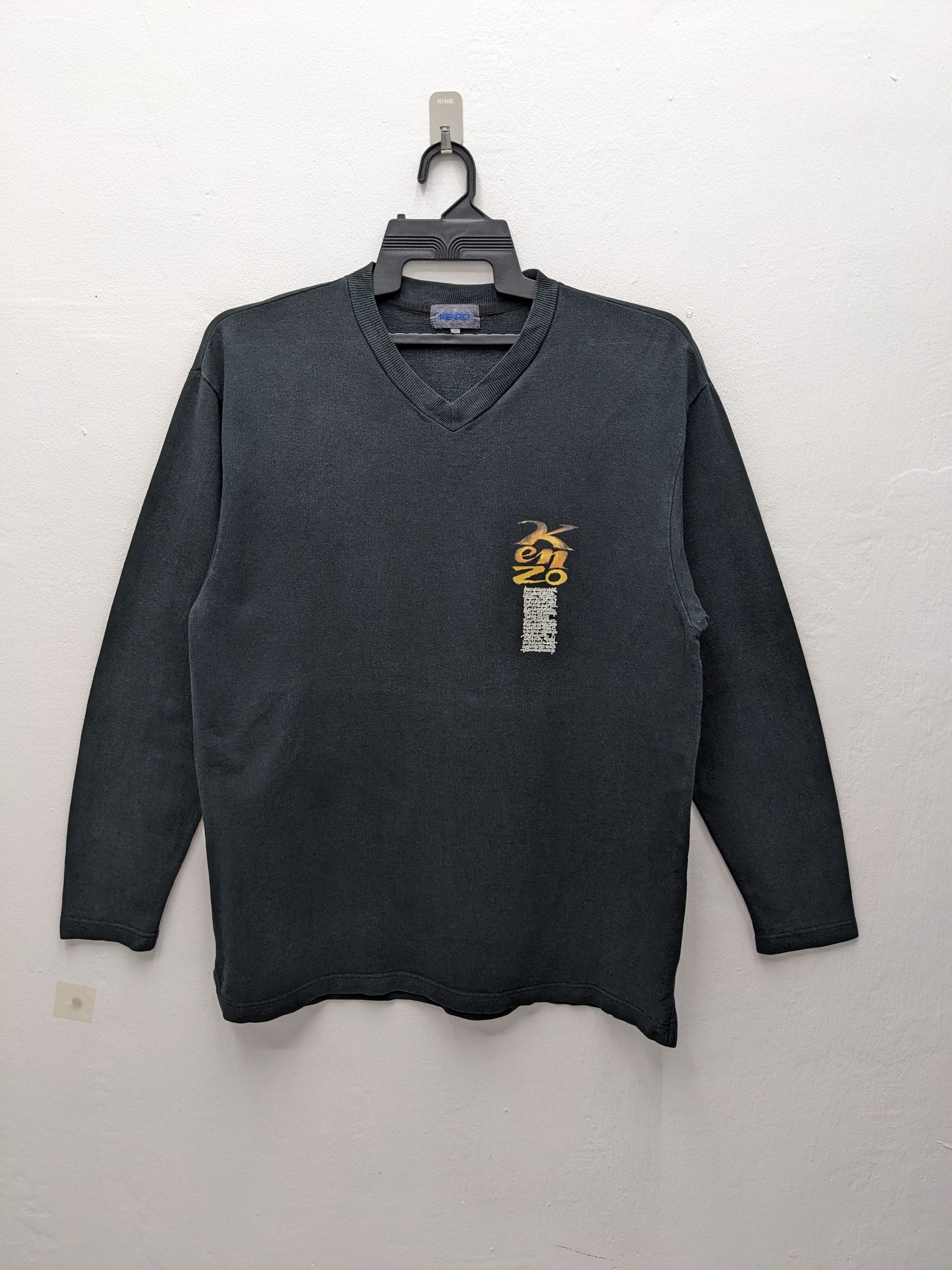Kenzo Vintage KENZO V-Neck Sweatshirt Size US M / EU 48-50 / 2 - 2 Thumbnail