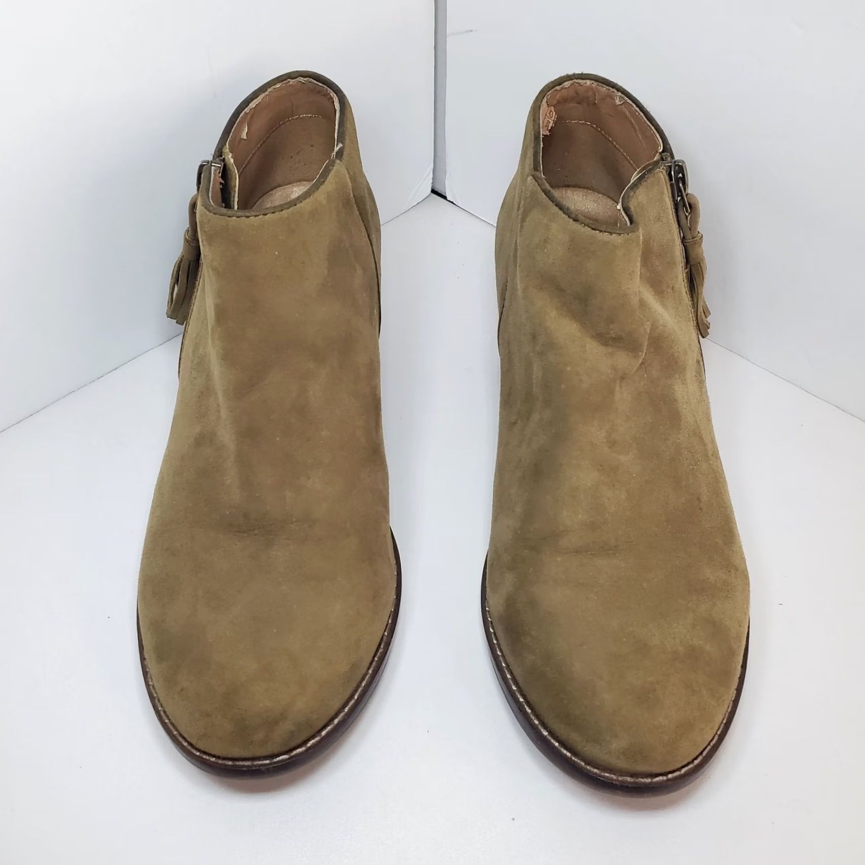 Vionic Vionic Cecily Ankle Boot Booties Womens Sz 7 Stone Suede Leather Minimalist Size US 7 / IT 37 - 4 Thumbnail