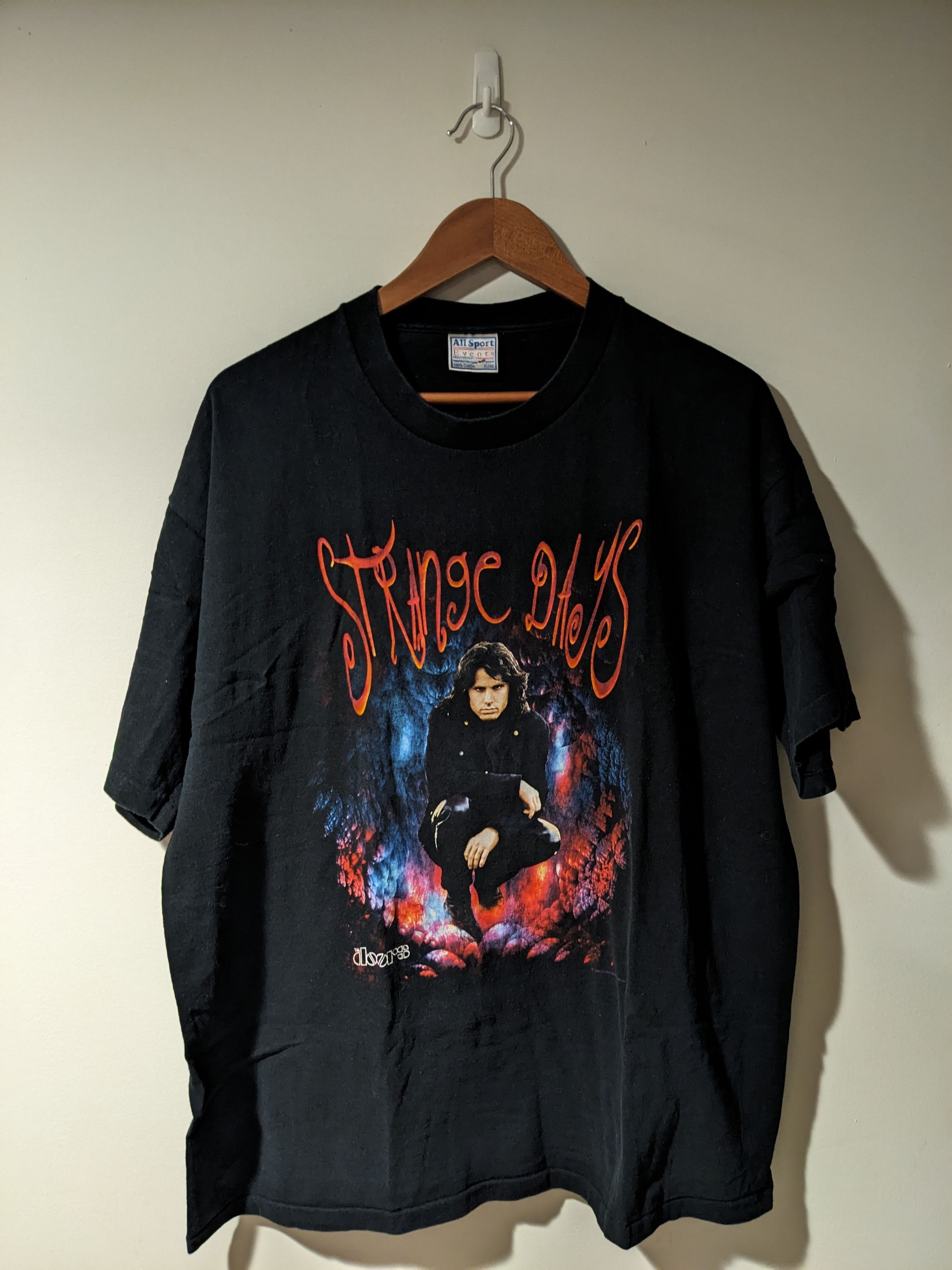 Band Tees × Vintage Vintage 1999 The Doors Strange Days Black X-Large T-Shirt Size US XL / EU 56 / 4 - 1 Thumbnail