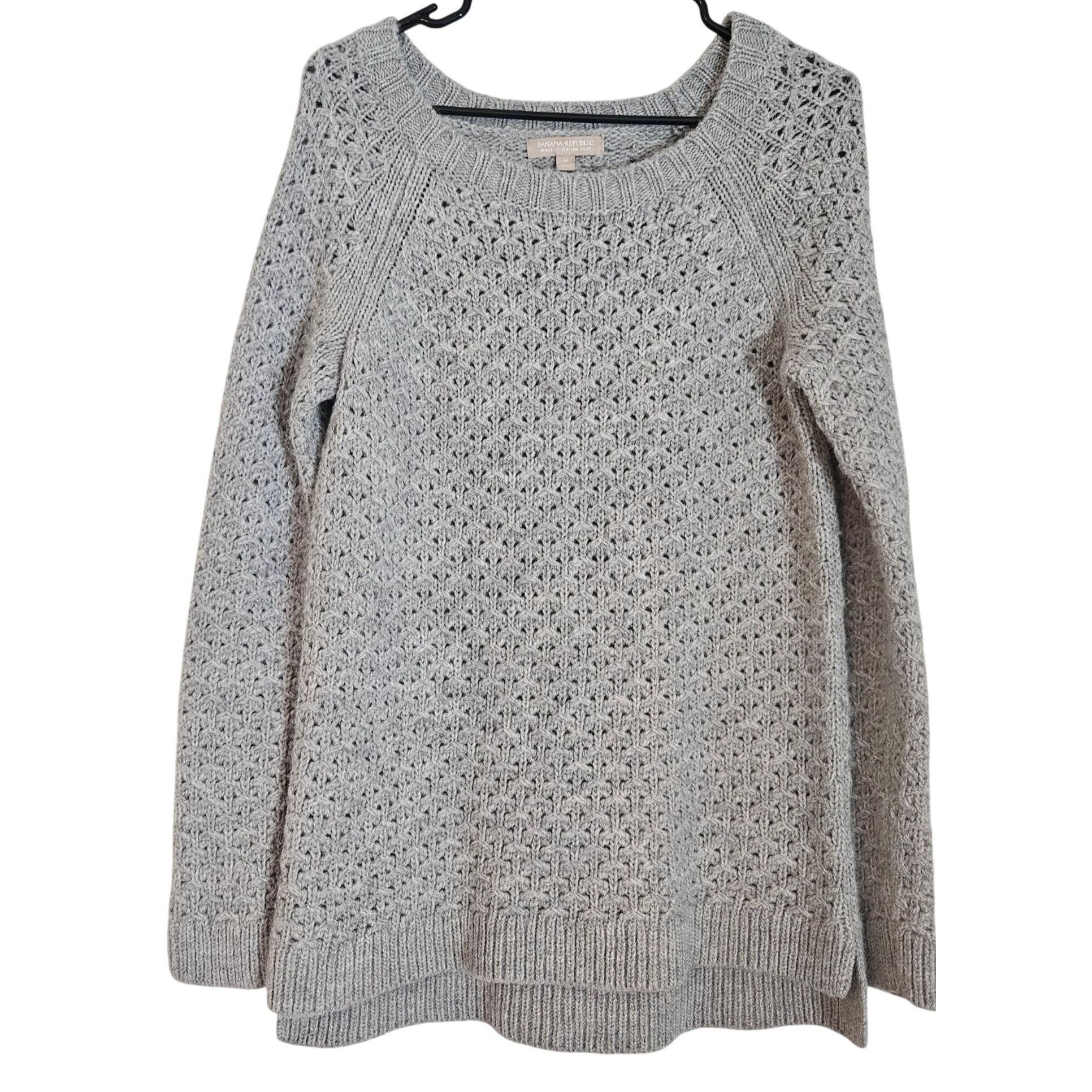 Banana Republic Banana Republic Women Gray Alpaca Merino Wool Sweater M Aprè Size M / US 6-8 / IT 42-44 - 2 Thumbnail