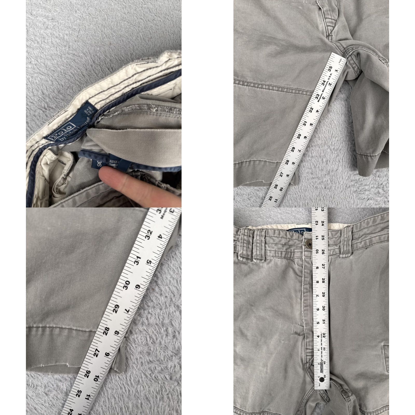 Polo Ralph Lauren Polo Ralph Lauren Shorts Men 36 Gray Cargo 100% Cotton Utility Pockets Casual Size US M / EU 48-50 / 2 - 8 Thumbnail