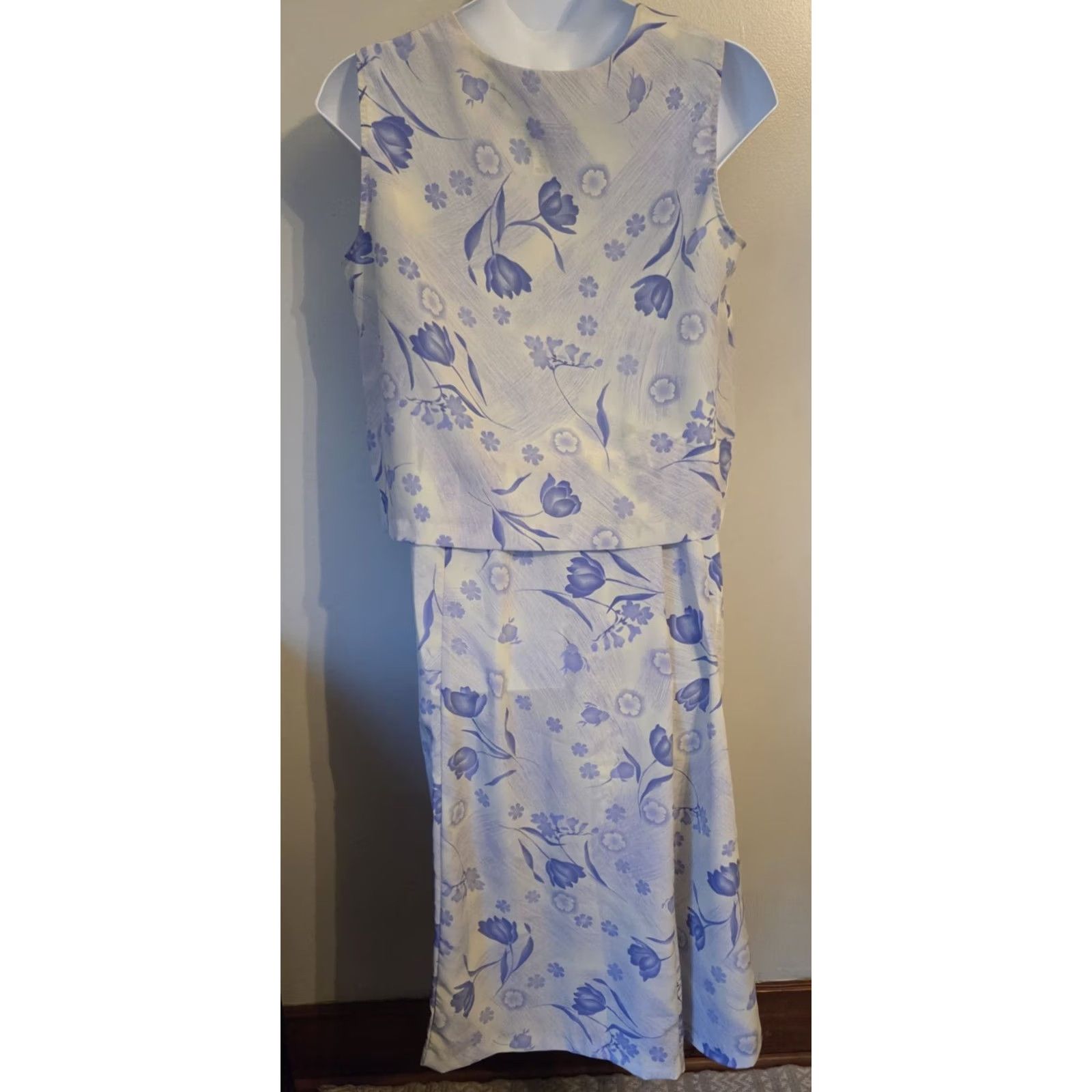 Blair Blair 2 Pc Floral Maxi Skirt Sleeveless Top Size 20 P Dusty Lilac Women Size 3XL / US 20-22 - 2 Thumbnail