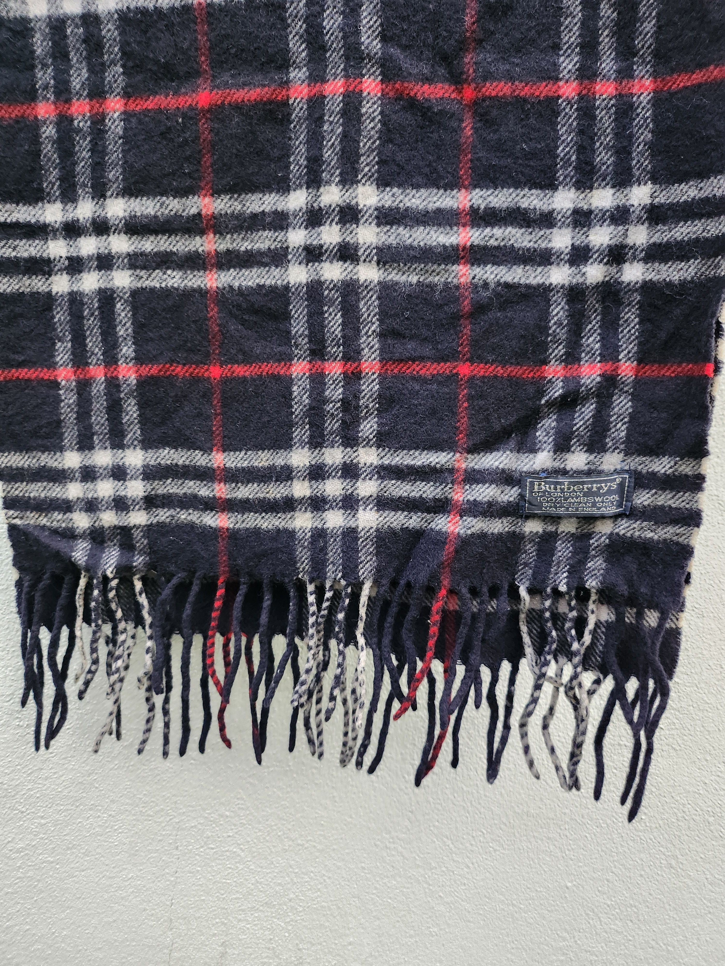 Burberry × Burberry Prorsum × Vintage 💥Vtg Burberry Nova Check Scarves Muffler Neck Wrap Size ONE SIZE - 6 Thumbnail