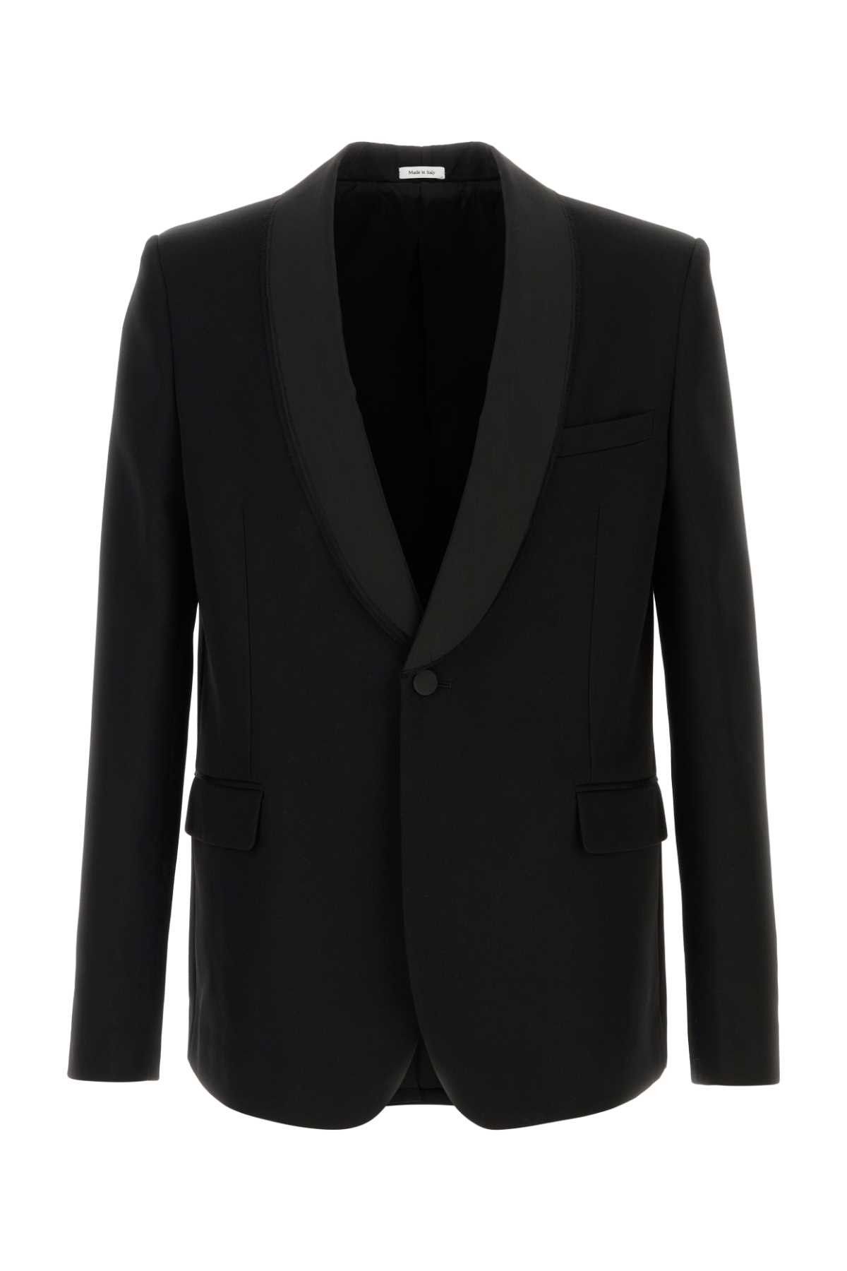 Alexander McQueen Black Wool Blazer Size US XL / EU 56 / 4 - 1 Thumbnail
