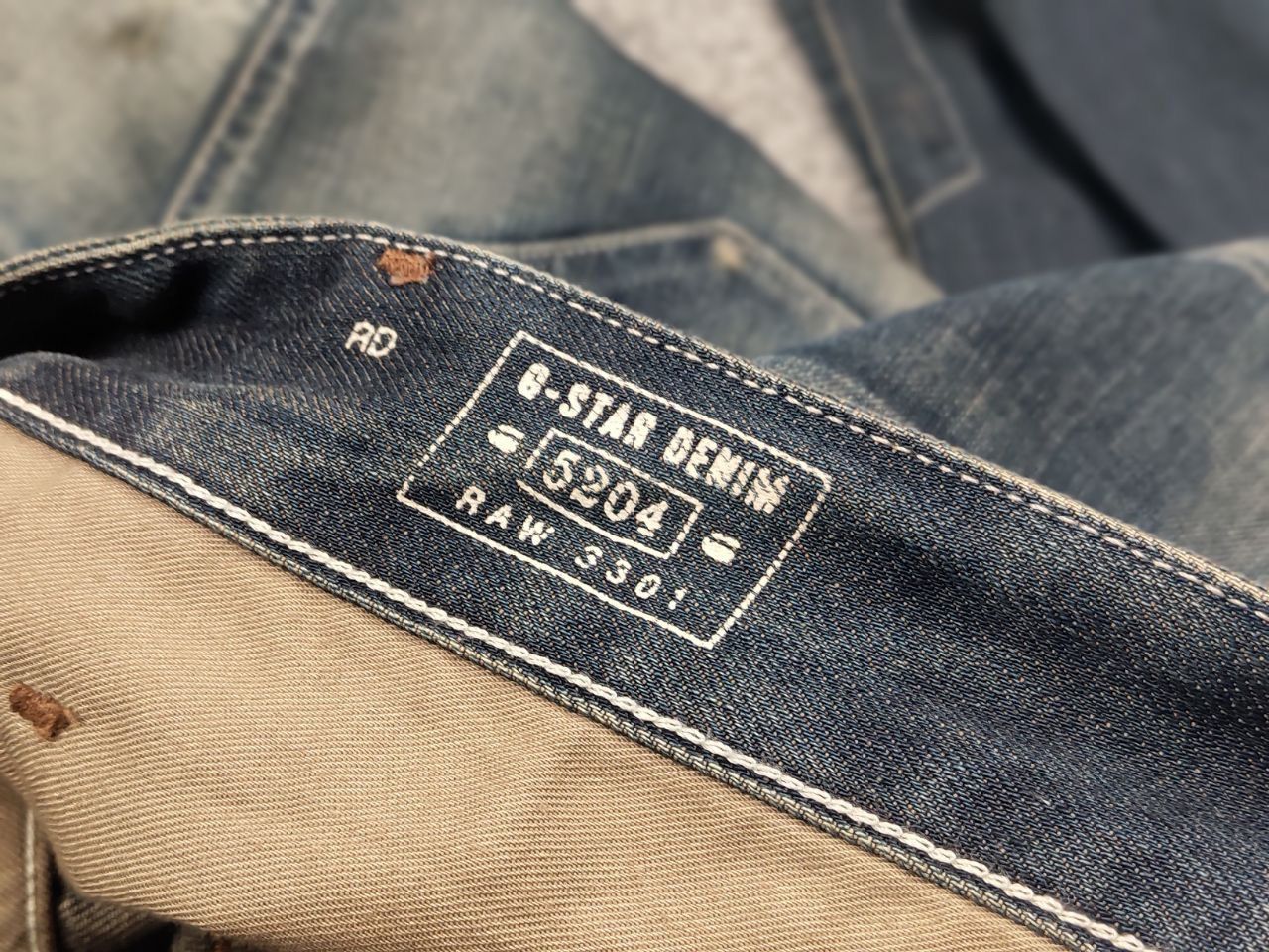 If Six Was Nine Vintage G Star Raw General 5620 3D Cargo Faded Denim jeans Size US 31 - 14 Thumbnail