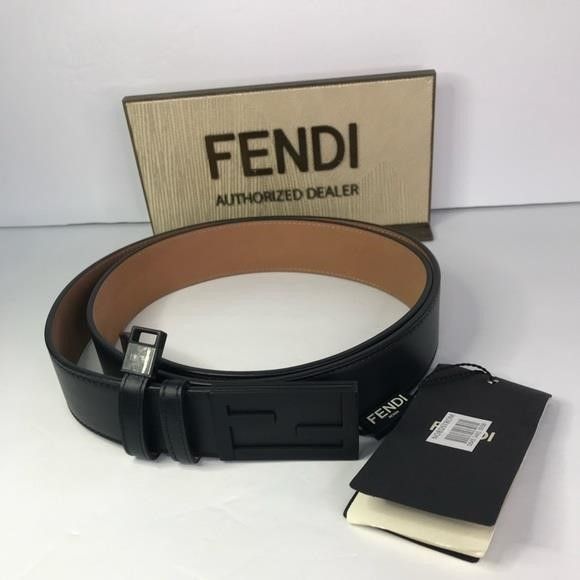 Fendi New Authentic Fendi Baguette FF Logo Buckle Leather Belt","d Size ONE SIZE - 10 Thumbnail