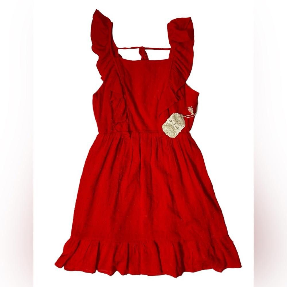 Designer Altar’d State l NWT Red Day Fit & Flare Dress Small Size S / US 4 / IT 40 - 2 Thumbnail