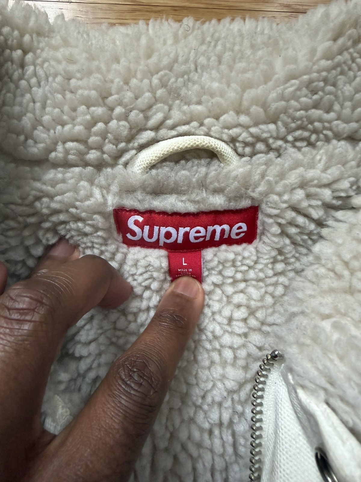 Supreme supreme faux shearling lined bomber jacket Size US L / EU 52-54 / 3 - 4 Thumbnail