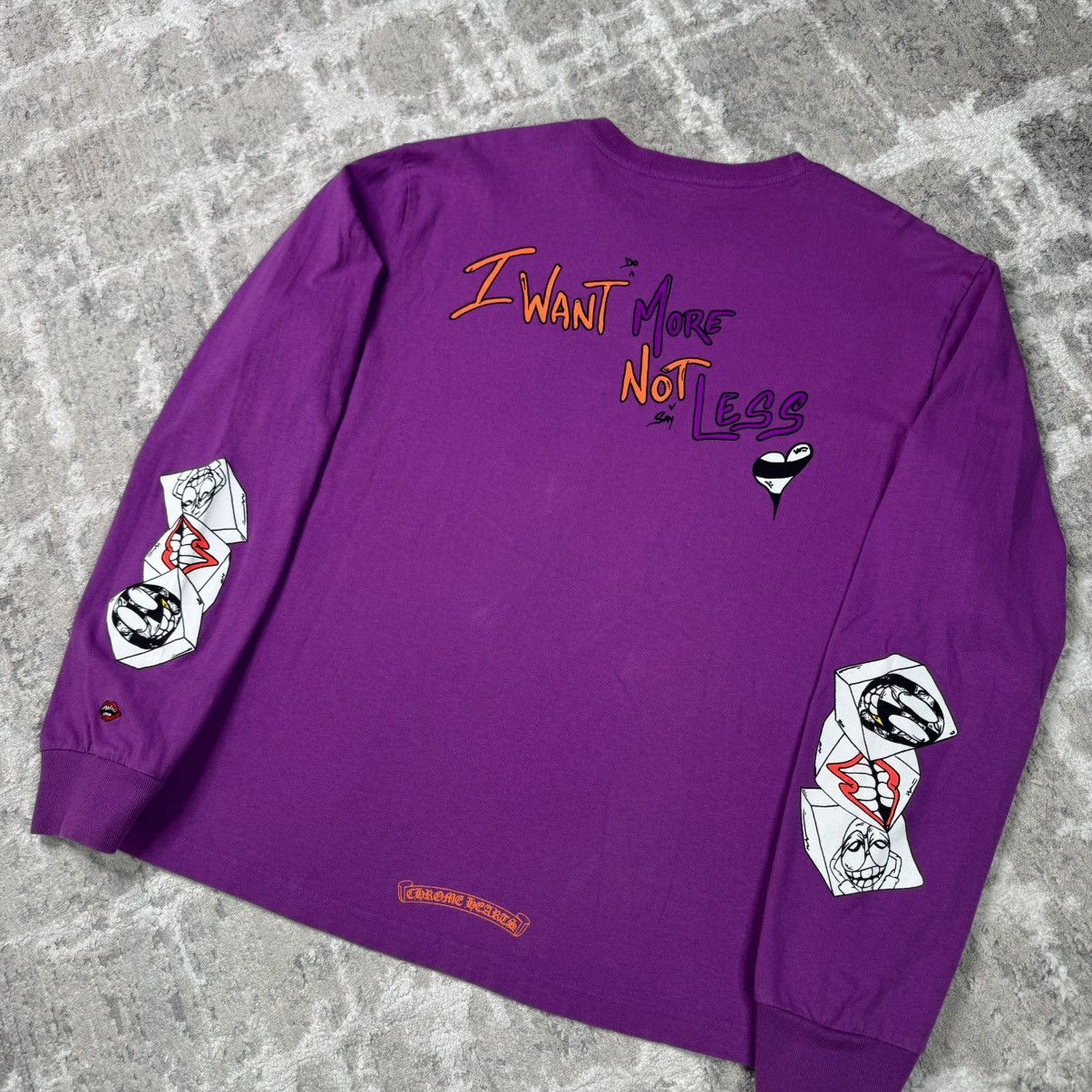 Chrome Hearts Matty boy want more not less long sleeve tee shirt Size US L / EU 52-54 / 3 - 8 Thumbnail