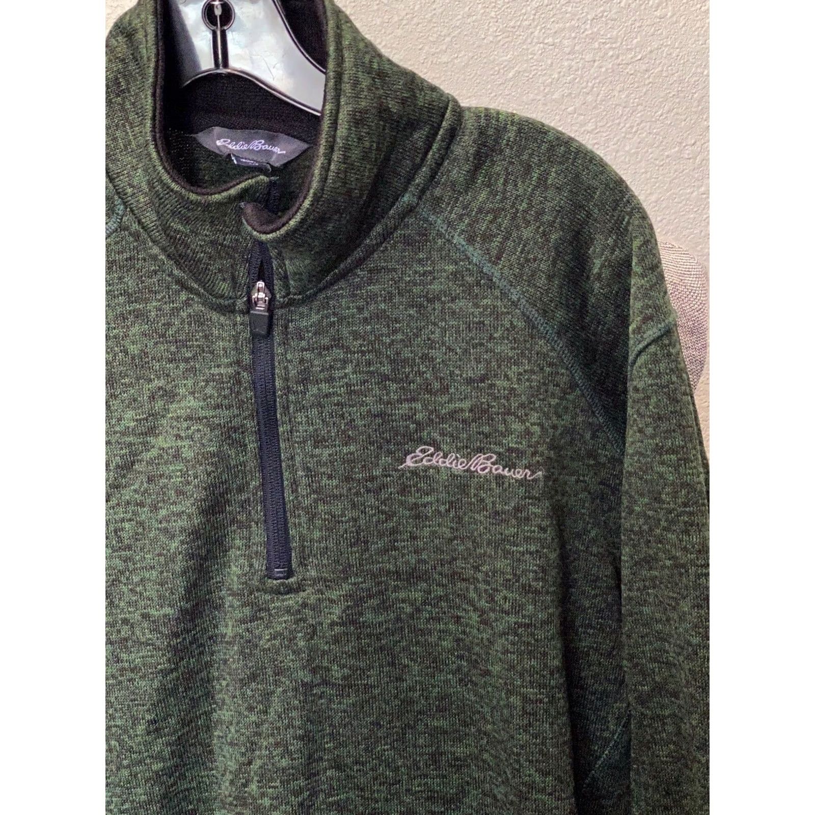 Eddie Bauer Eddie Bauer SWEATER Zippered Fleece Green Large L Mens Size US L / EU 52-54 / 3 - 3 Thumbnail