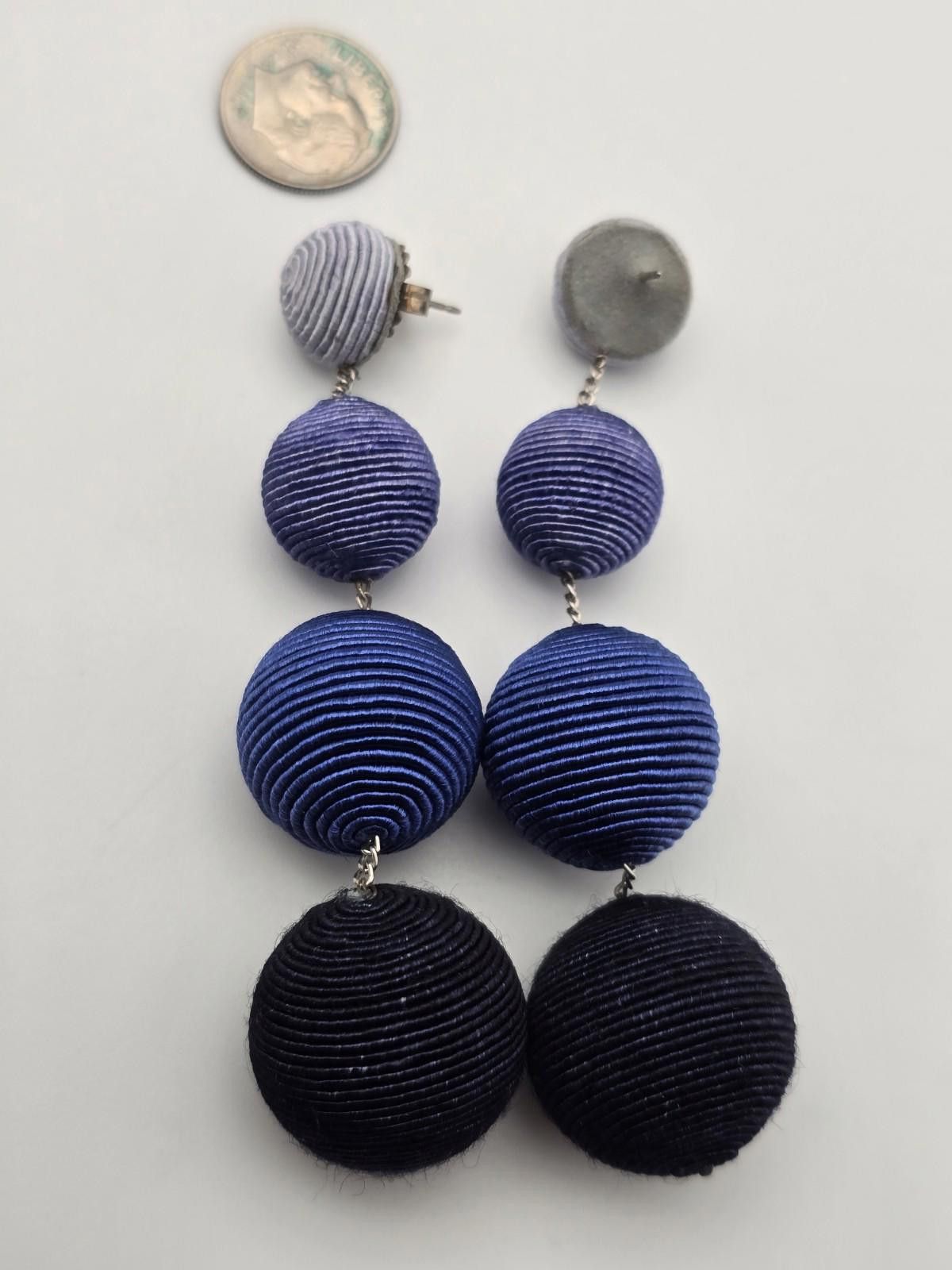 Other Unsigned Rebecca de Ravenel Style Ombre Ball Drop Earrings Size ONE SIZE - 2 Thumbnail
