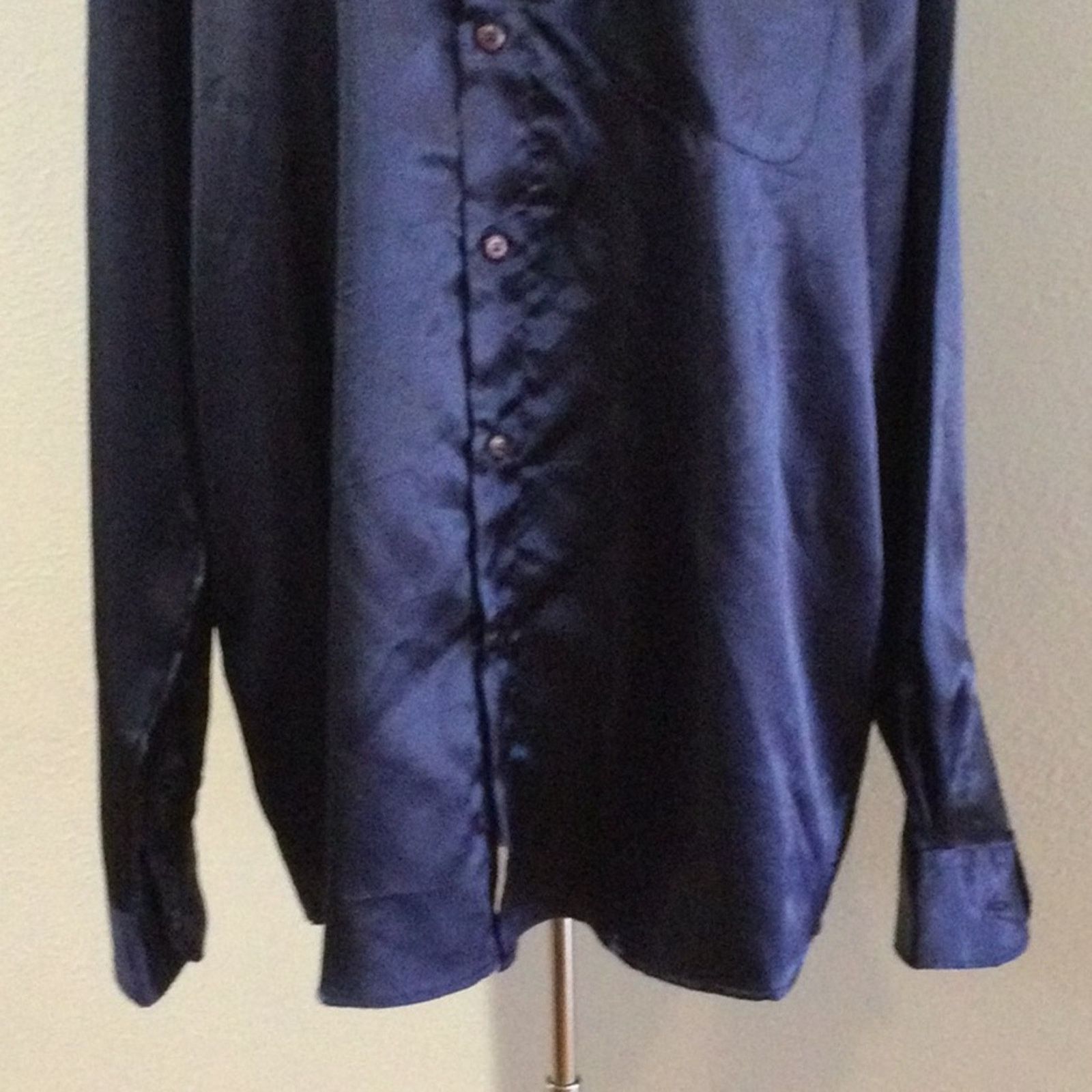 Jordan Craig Jordan Craig Men's Navy Long Sleeve Collared Shirt Size 2XL Size US XXL / EU 58 / 5 - 3 Thumbnail