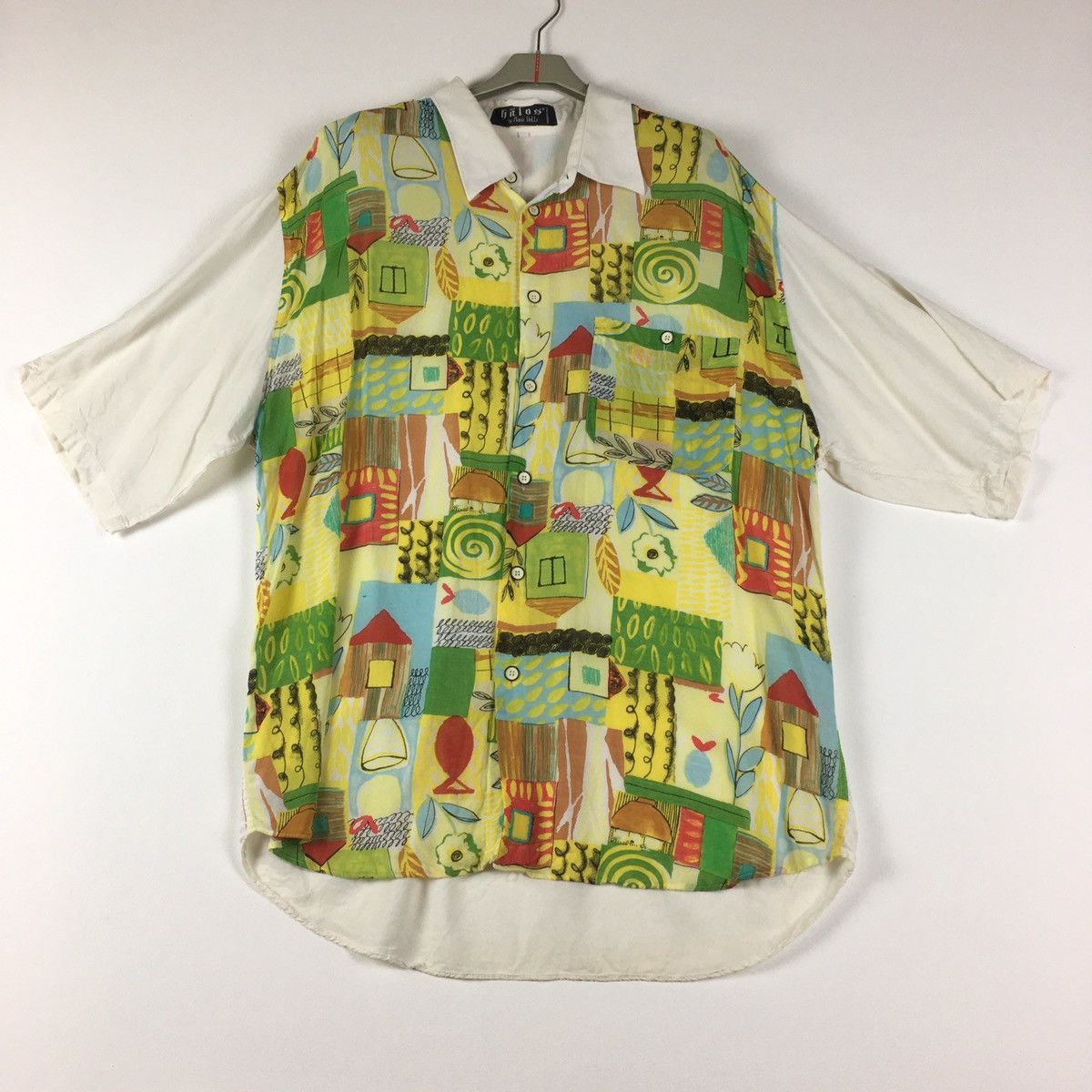 Vintage Vintage Galos By Marco Delli Rayon Shirt Size US L / EU 52-54 / 3 - 1 Thumbnail