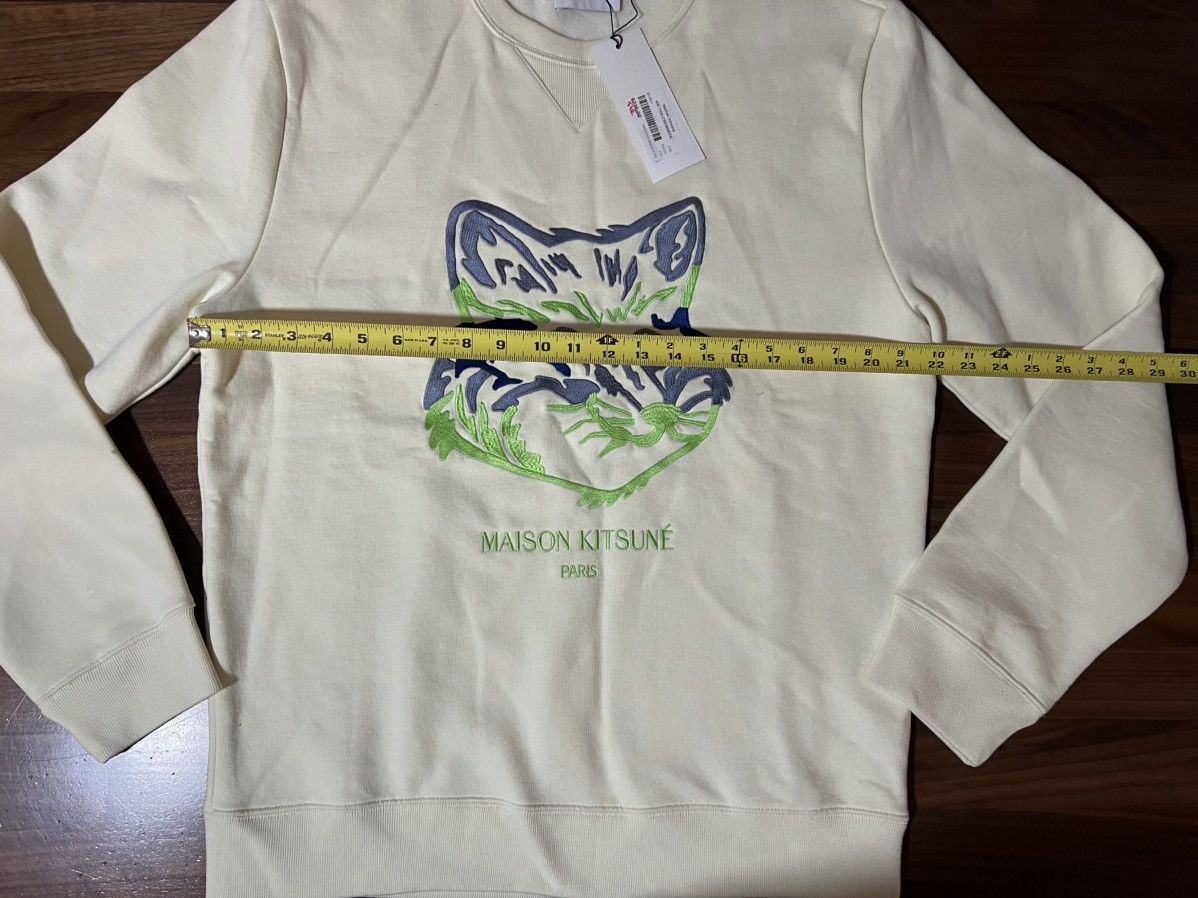 Maison Kitsune MAISON KITSUNÉ Big Fox Head Crewneck Sweatshirt in Ecru XXL Size US XXL / EU 58 / 5 - 6 Thumbnail