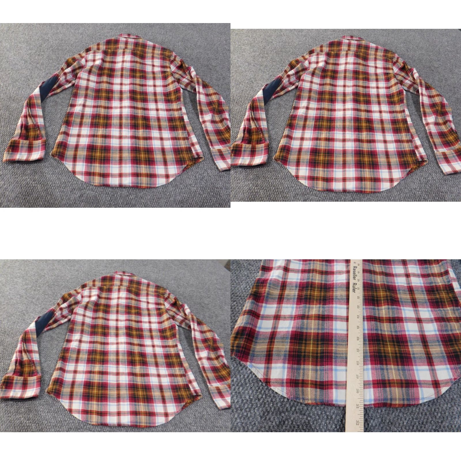 Zara Zara Mens Shirt L Red Plaid Button-Up Retro Casual Knit Cotton Long Sleeve with Pockets Size US L / EU 52-54 / 3 - 8 Thumbnail