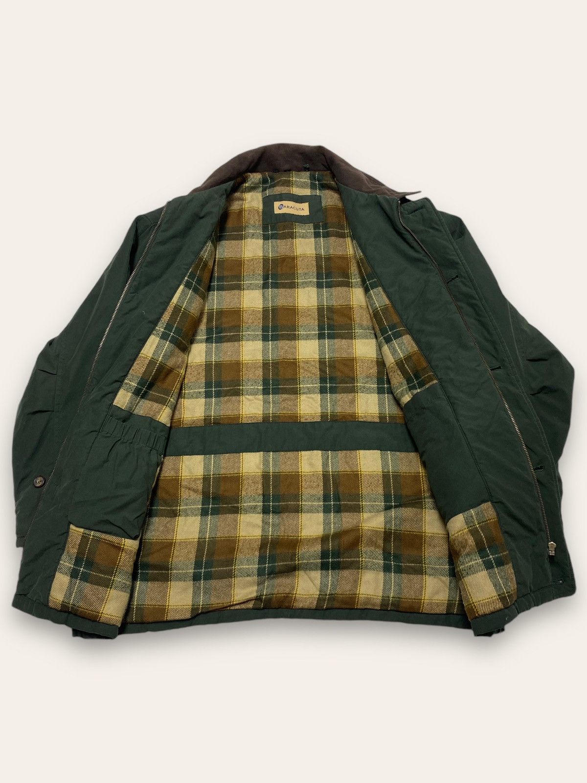 Baracuta Vintage BARACUTA Green Warm Winter Checkered Parka Jacket Size US XL / EU 56 / 4 - 5 Thumbnail