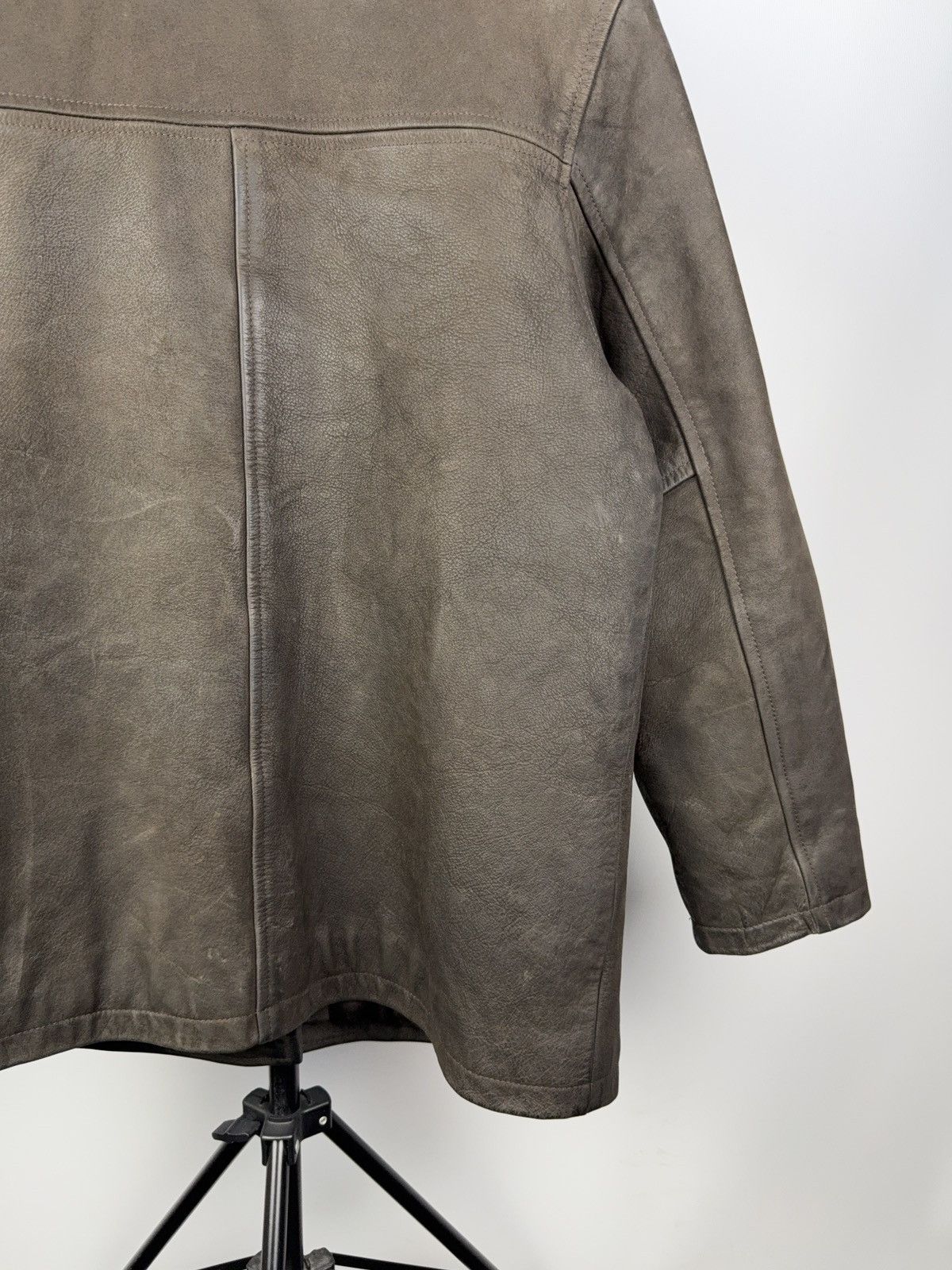 Leather Vintage 90s Genuine Leather MOTO Bomber Jacket Rock Punk Size US L / EU 52-54 / 3 - 9 Thumbnail