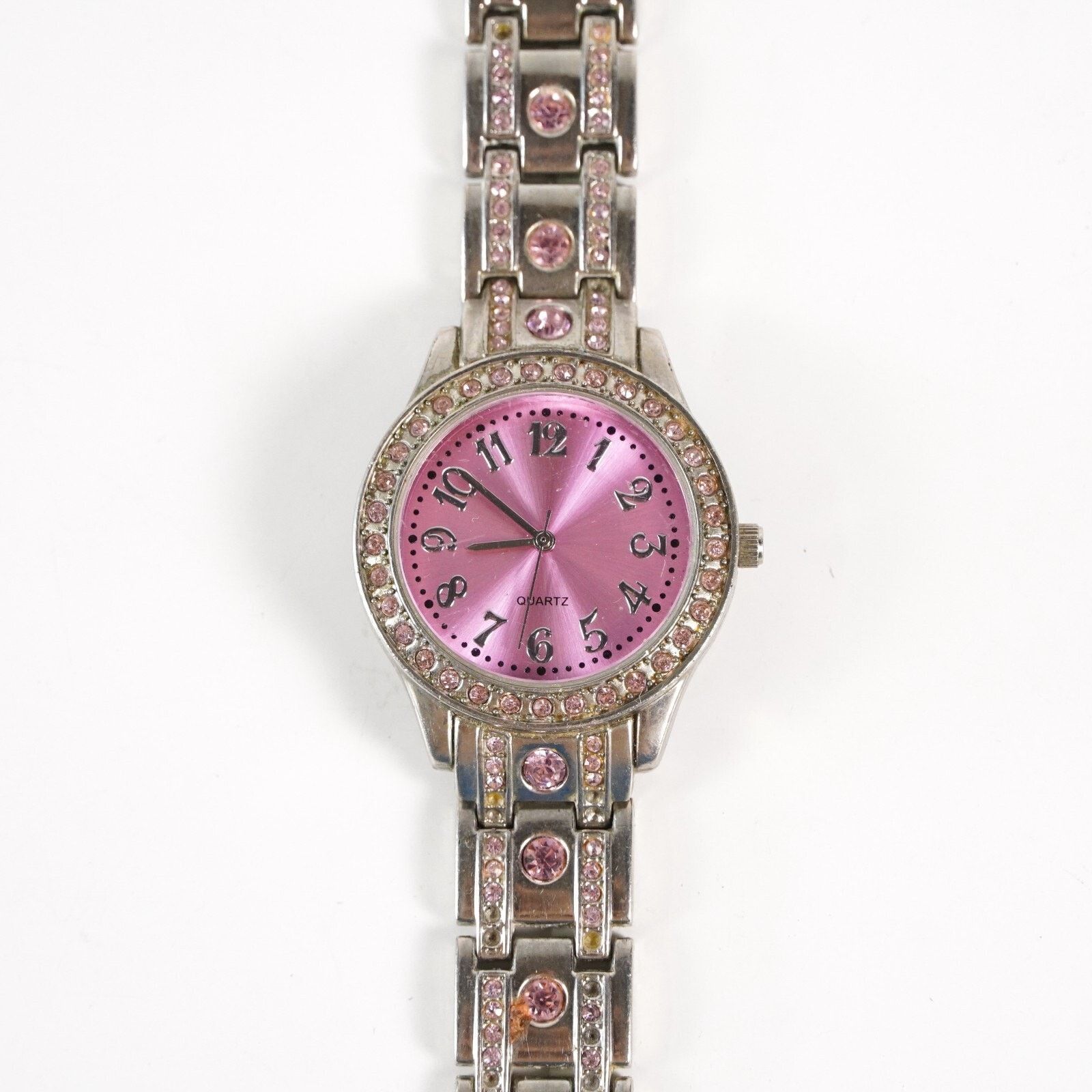 Other Pink Stainless Steel Quartz Crystal Watch Wristwatch Jewelry Size ONE SIZE - 2 Thumbnail