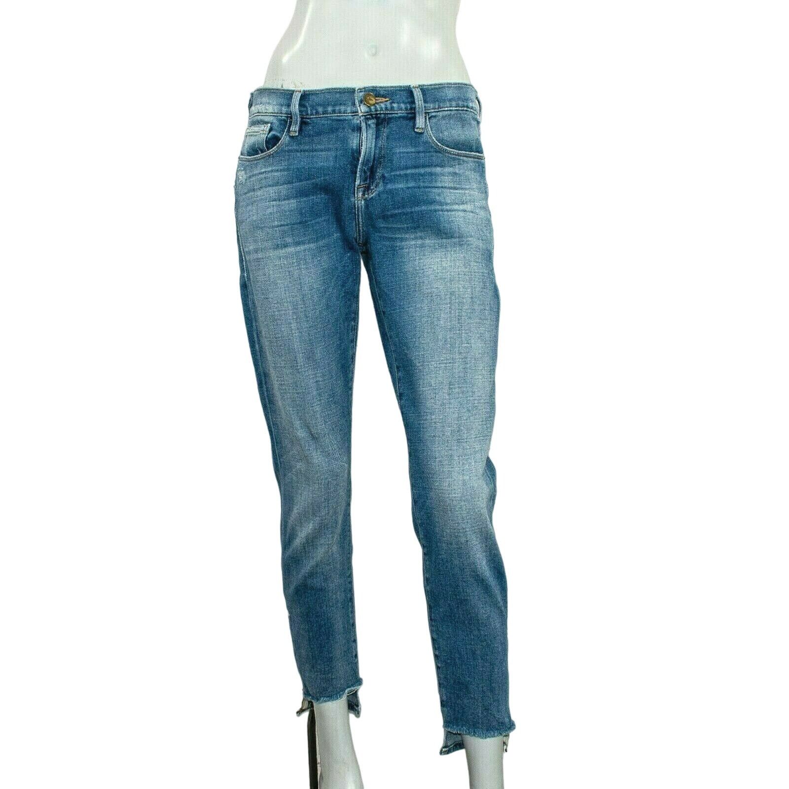 Frame FRAME Denim Women's Le Garcon Jeans Raw ankle Zip Melbourne Size 26" / US 2 / IT 38 - 1 Thumbnail