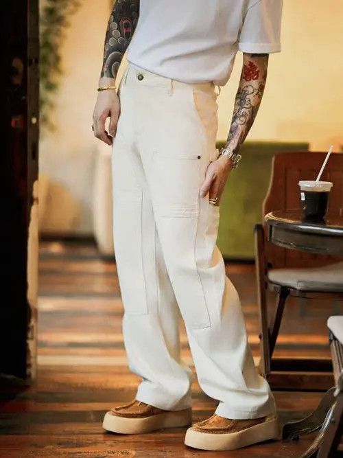 Japanese Brand × Vintage Vintage Classic 90s Straight Leg Pants Workwear Size US 32 / EU 48 - 4 Thumbnail