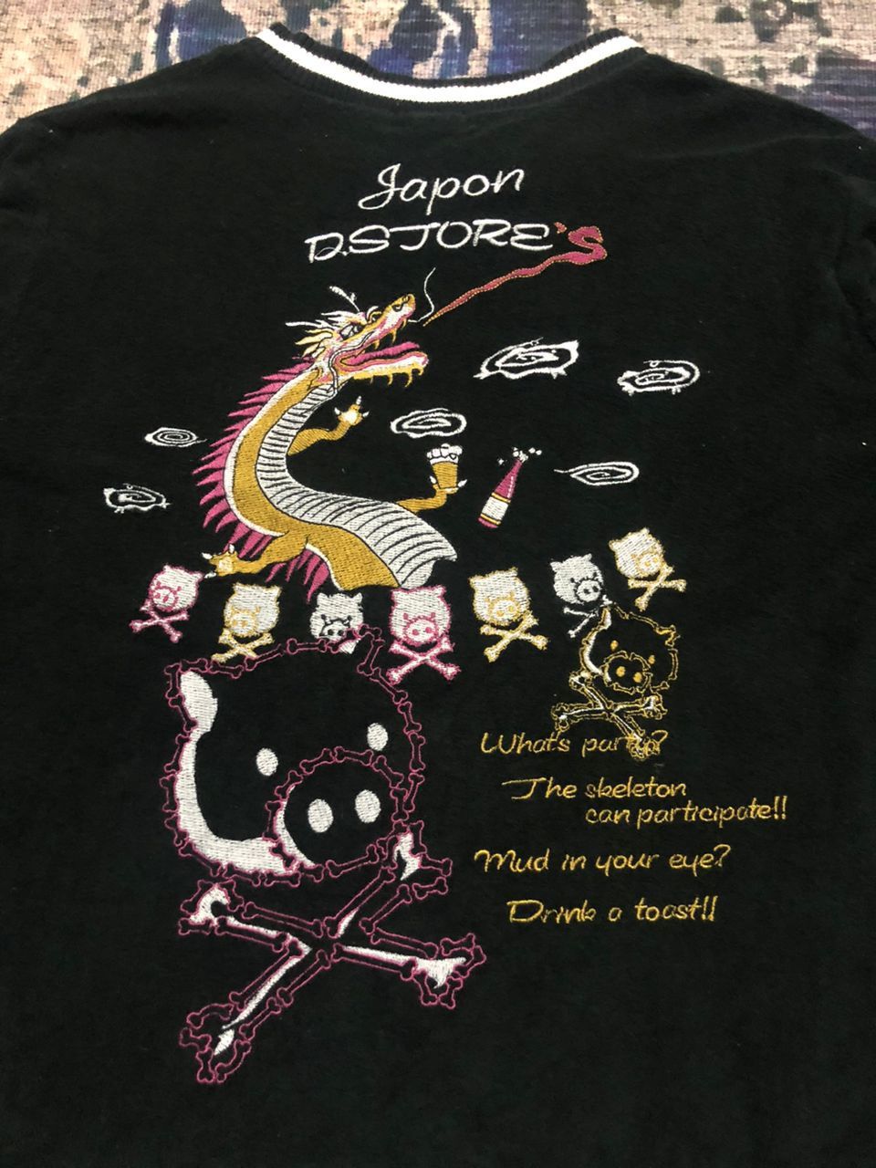 Japanese Brand Drug Store Sukajan Velvet Sweater Embroidered Print Size US M / EU 48-50 / 2 - 4 Thumbnail