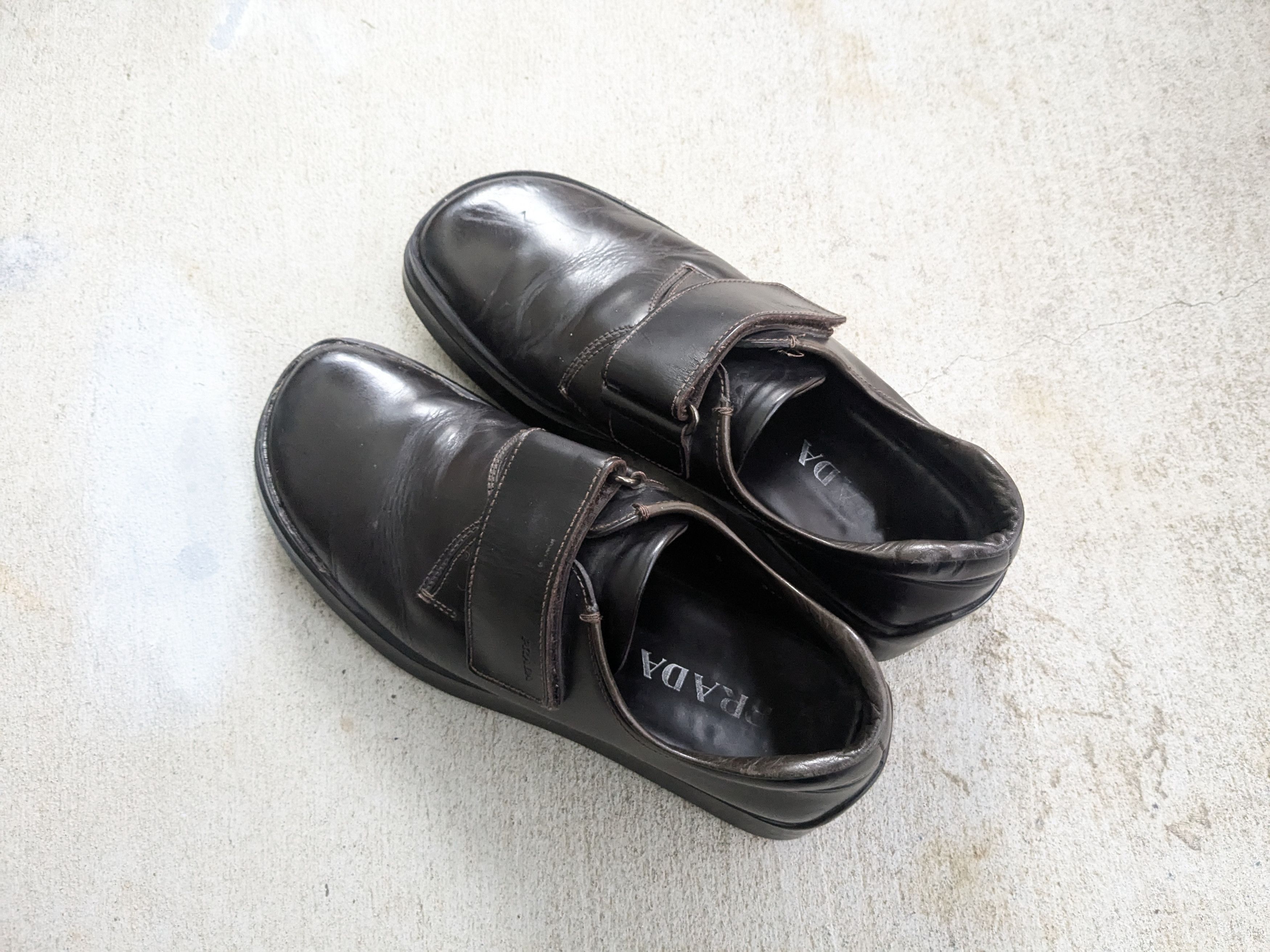 Prada Prada Platform Shoes Brown 8.5 Leather Strap Y2K Italy Size US 8.5 / EU 41-42 - 16 Thumbnail