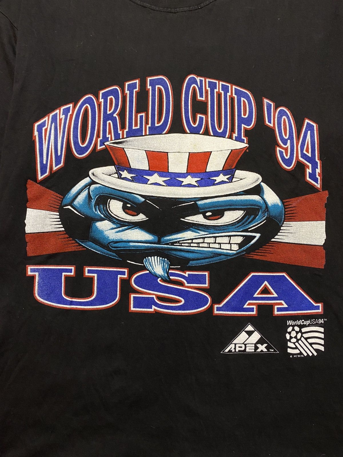 Apex USA world cup 94 apex fly vintage y2k 90s black tee Size US L / EU 52-54 / 3 - 2 Thumbnail