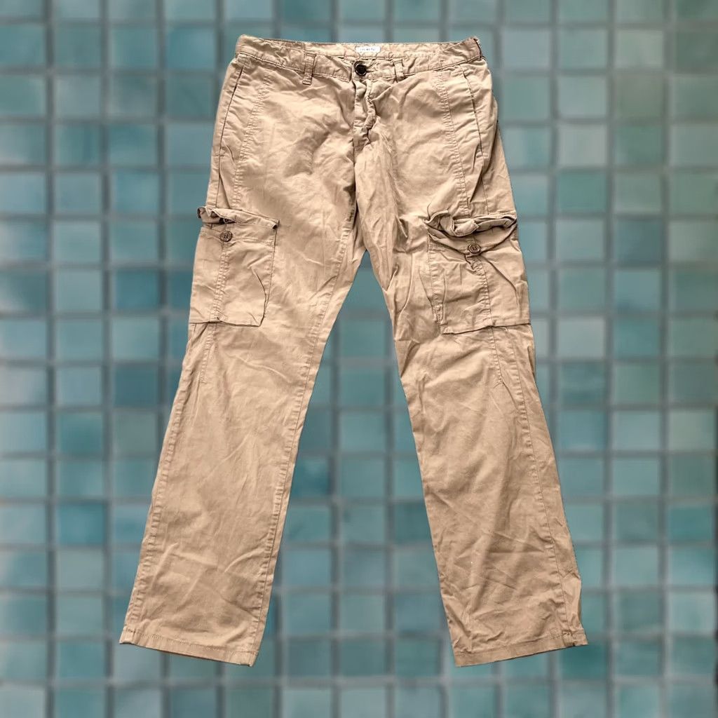 Vintage Bikkembergs Pants Mens 33x30 Beige Cotton Stretch Cargo Pocket Straight Leg Pants Mens Beige Cargo Pocket Straight Leg 33x30 Regular Mens Size US 33 - 1 Thumbnail