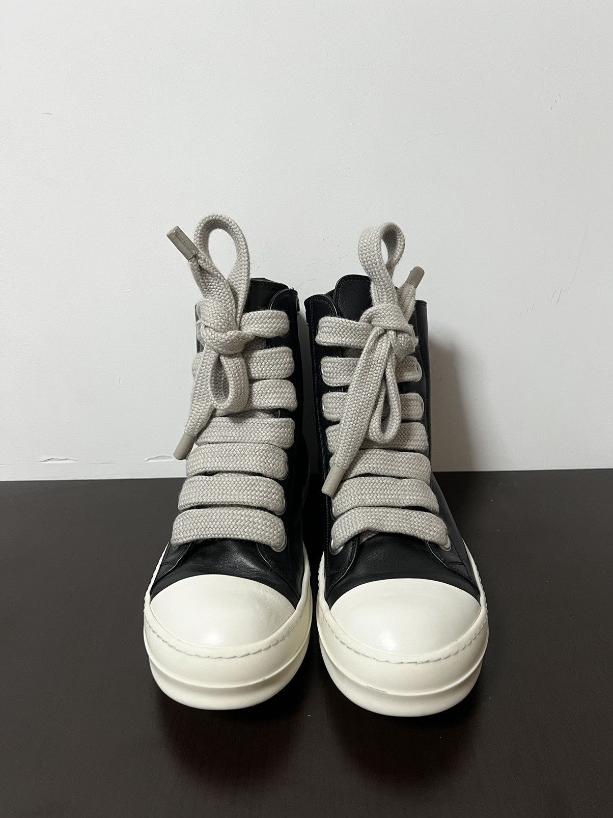 Rick Owens Rick Owens SS23 EDFU Leather Jumbo Laces Sneakers Size US 9 / EU 42 - 3 Thumbnail