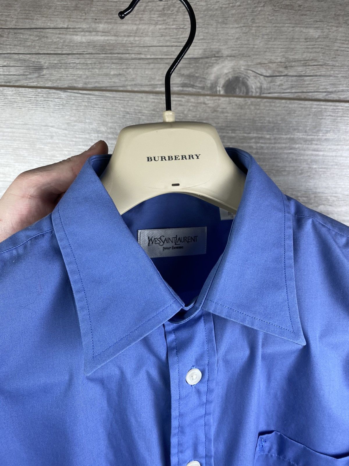Vintage × Yves Saint Laurent Vintage Yves Saint Laurent 90s Shirt Button Up Long Sleeve Size US M / EU 48-50 / 2 - 22 Thumbnail
