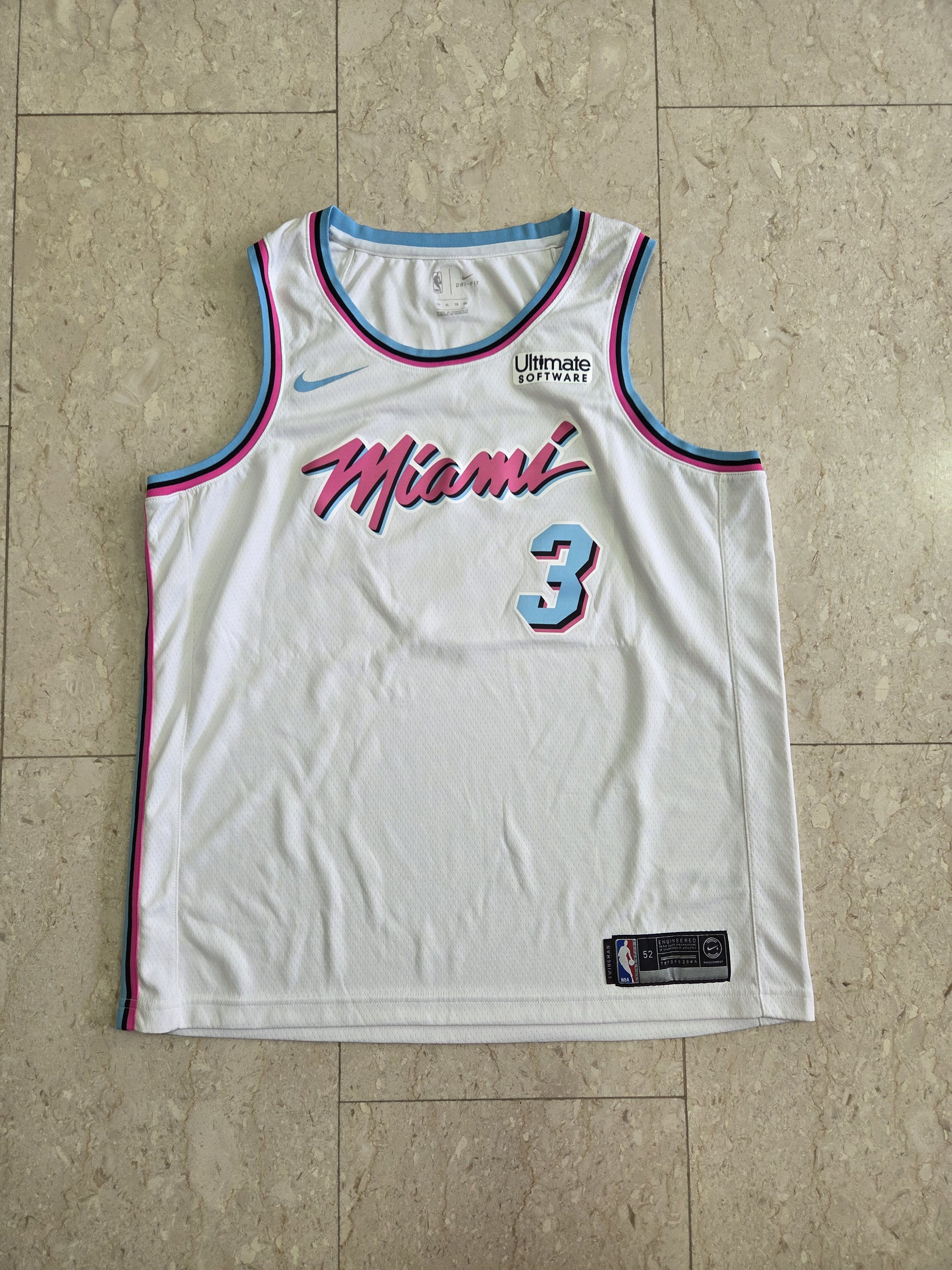 NBA Rare Authentic Nike Miami Heat Vice City Swingman Jersey Size US XL / EU 56 / 4 - 1 Thumbnail