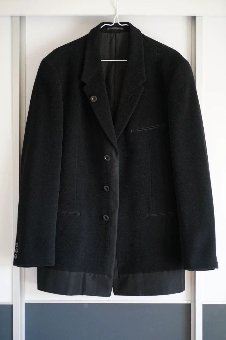 Yohji Yamamoto Yohji Yamamoto size 3 01 aw mafia cashmere paneled suit 250 Size 38R - 1 Thumbnail