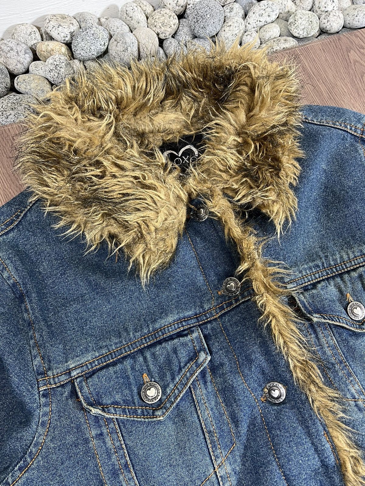 Beauty Beast XoxoJeans Fur Cropped Denim Jacket Size US M / EU 48-50 / 2 - 7 Thumbnail