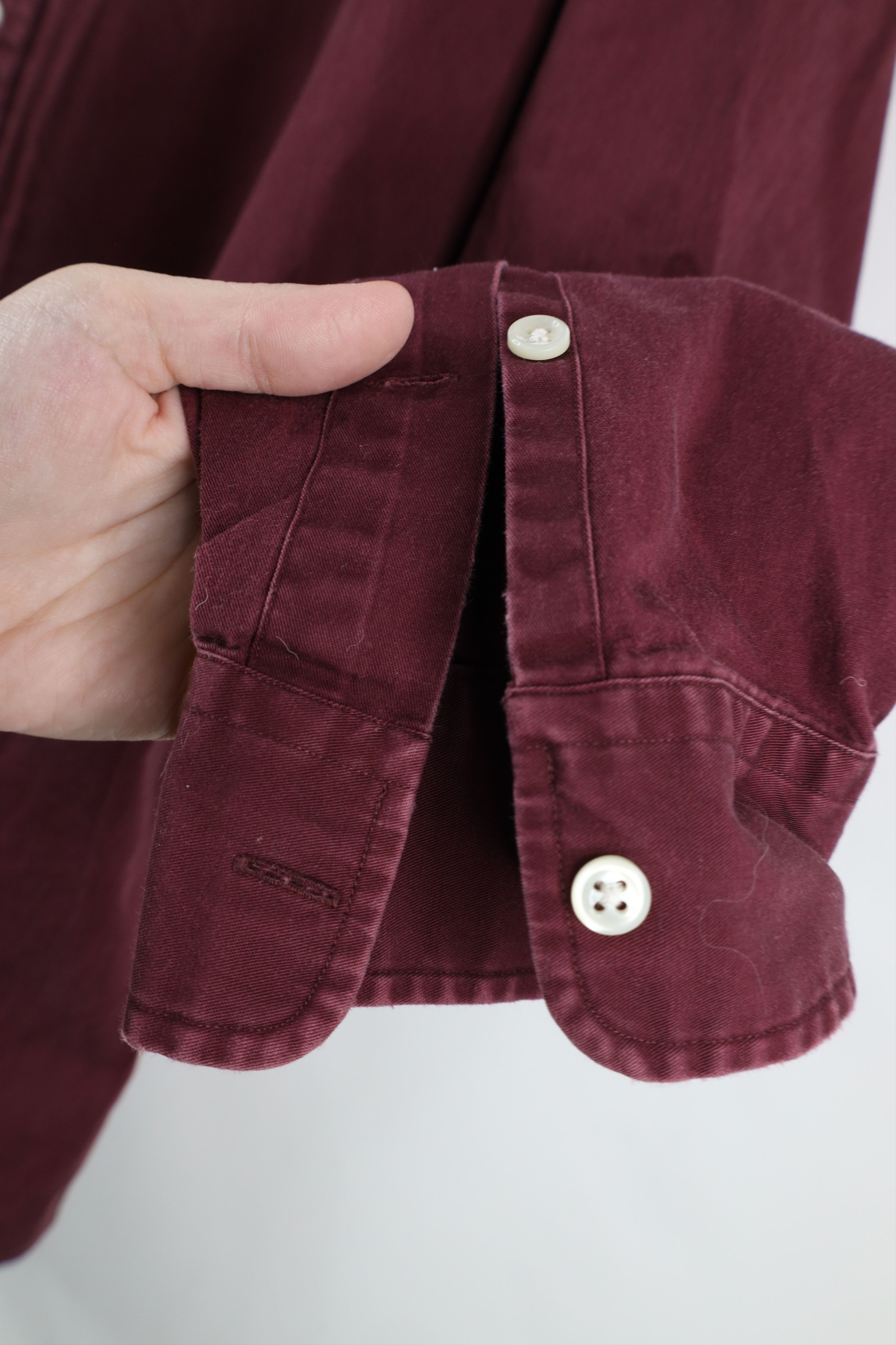 Polo Ralph Lauren Vintage 90s Ralph Lauren Collared Button Down Shirt Burgundy Size US XL / EU 56 / 4 - 8 Thumbnail
