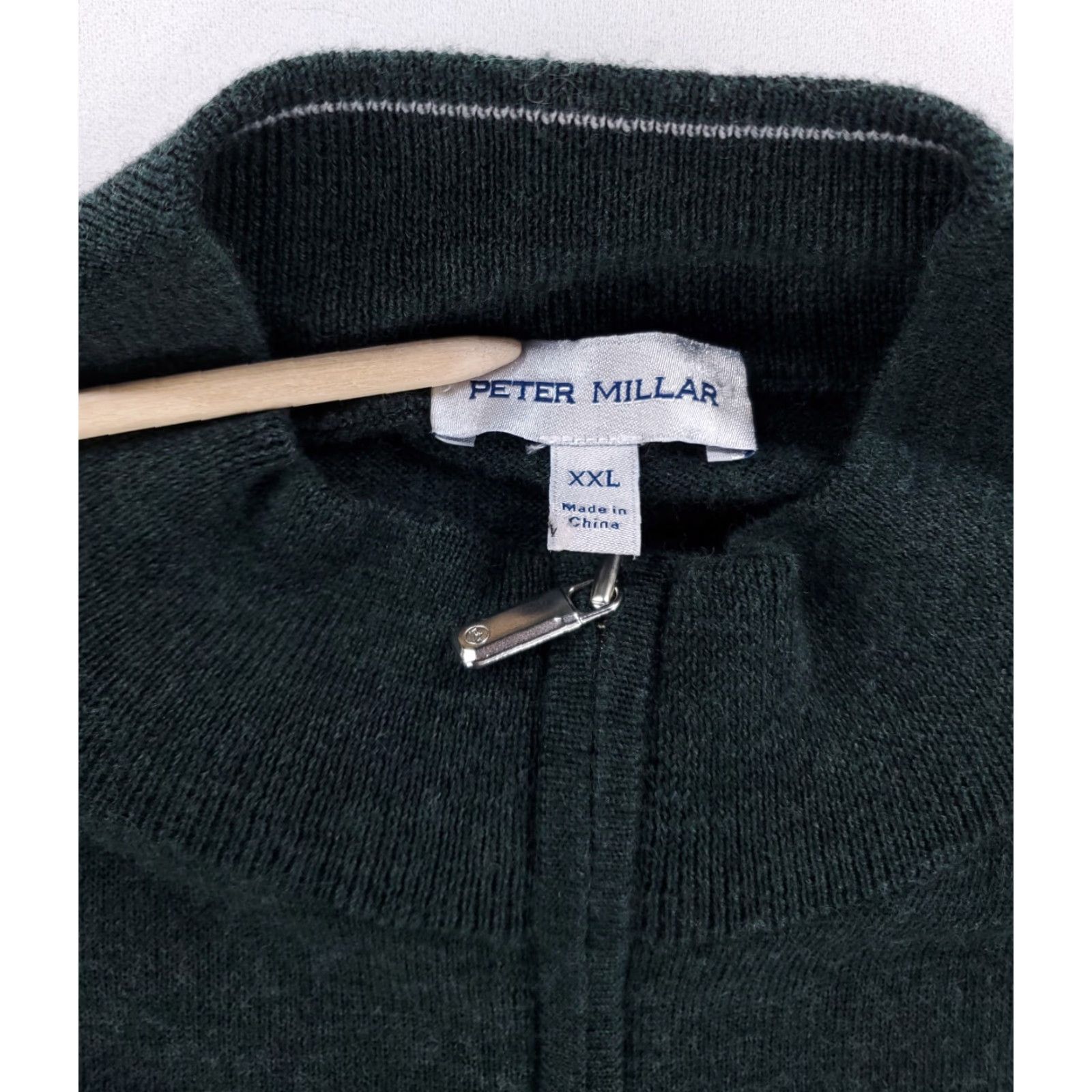 Peter Millar Peter Millar 1/4 Zip Merino Wool Lyocell Long Sleeve Shirt Mens XXL Green Size US XXL / EU 58 / 5 - 2 Thumbnail