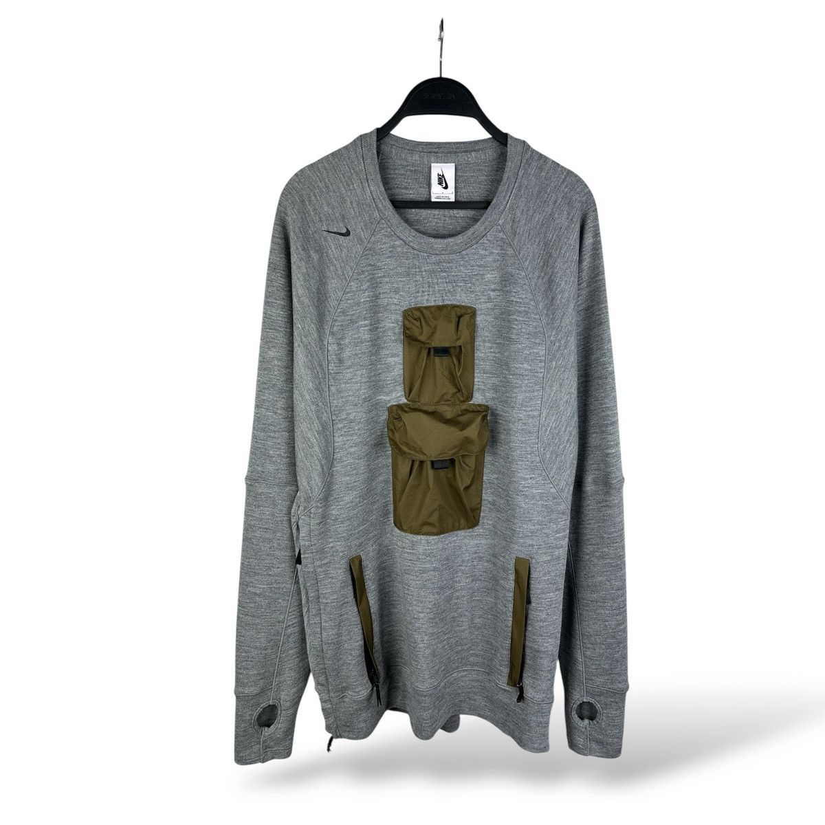 Nike Nikelaab AAE 1.0 Men’s Crew Sweatshirt Dark Grey Heather Size US L / EU 52-54 / 3 - 1 Thumbnail