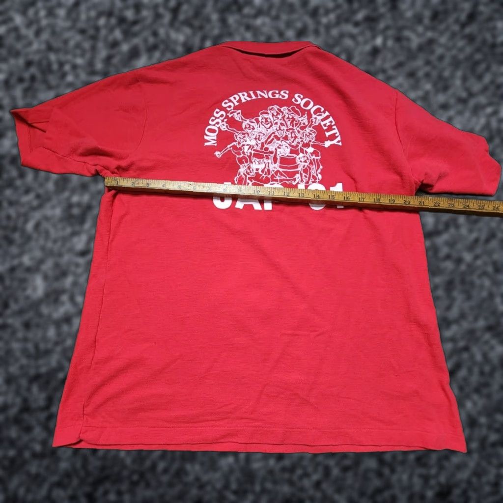 Vintage VINTAGE Outer Banks Moss Springs Society Pocket Polo Shirt XL Mens Red 90s Baseball Golf Casual Shirt Polo JAP 91 Size US XL / EU 56 / 4 - 1 Thumbnail