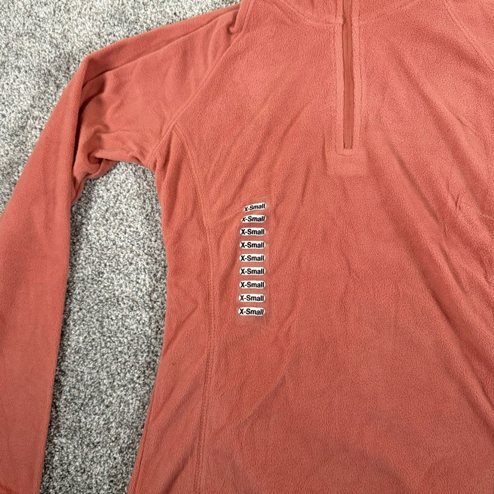 Vintage Columbia Fleece Jacket Womens XS 1/4 Zip Pullover Orange Peach Solid Outdoor Classic Basic Jacket Womens XS Size XS / US 0-2 / IT 36-38 - 5 Thumbnail