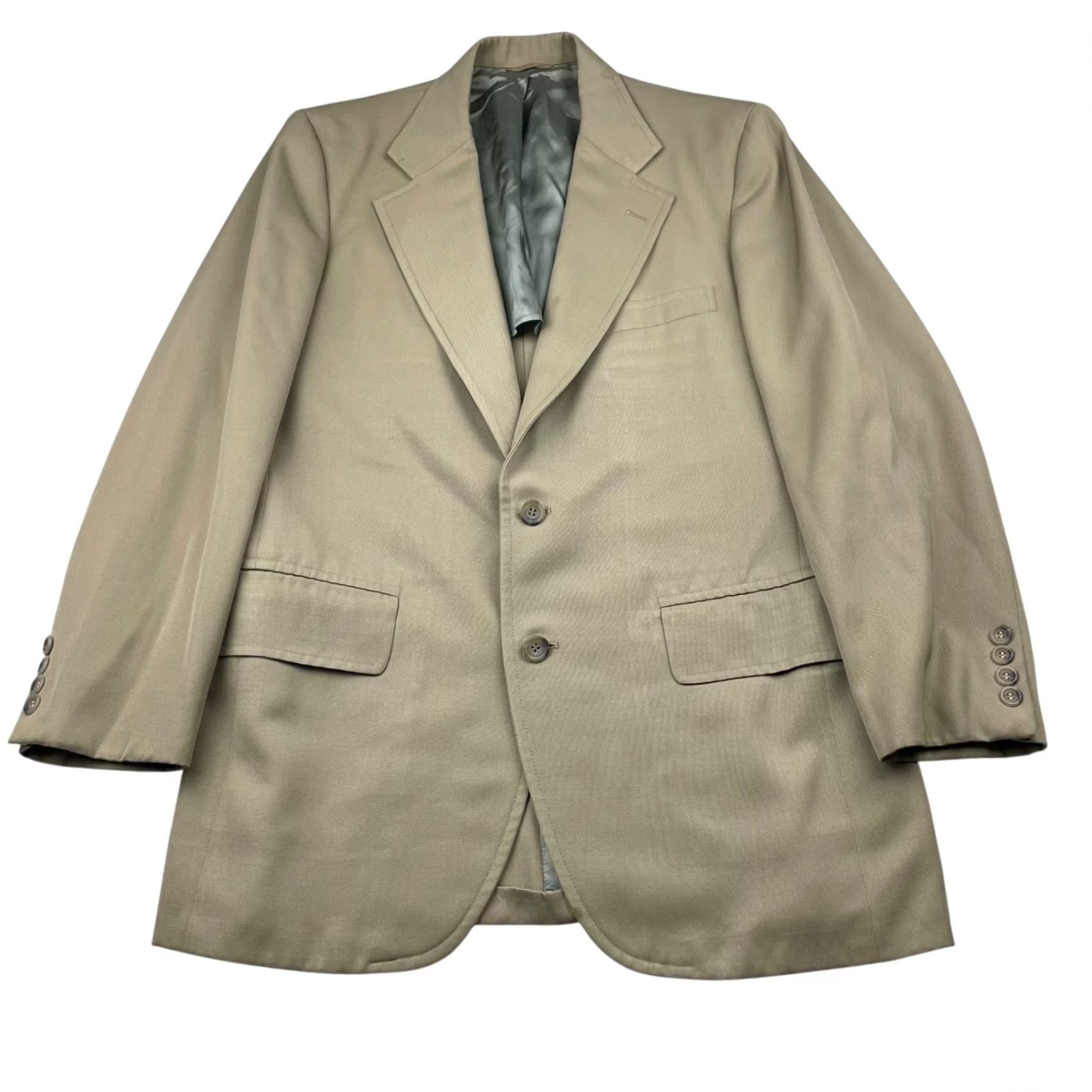 Paul Stuart VINTAGE Paul Stuart Blazer/Jacket Mens 40S Wool Khaki/Tan 2-Button Notch Size 40R - 2 Thumbnail