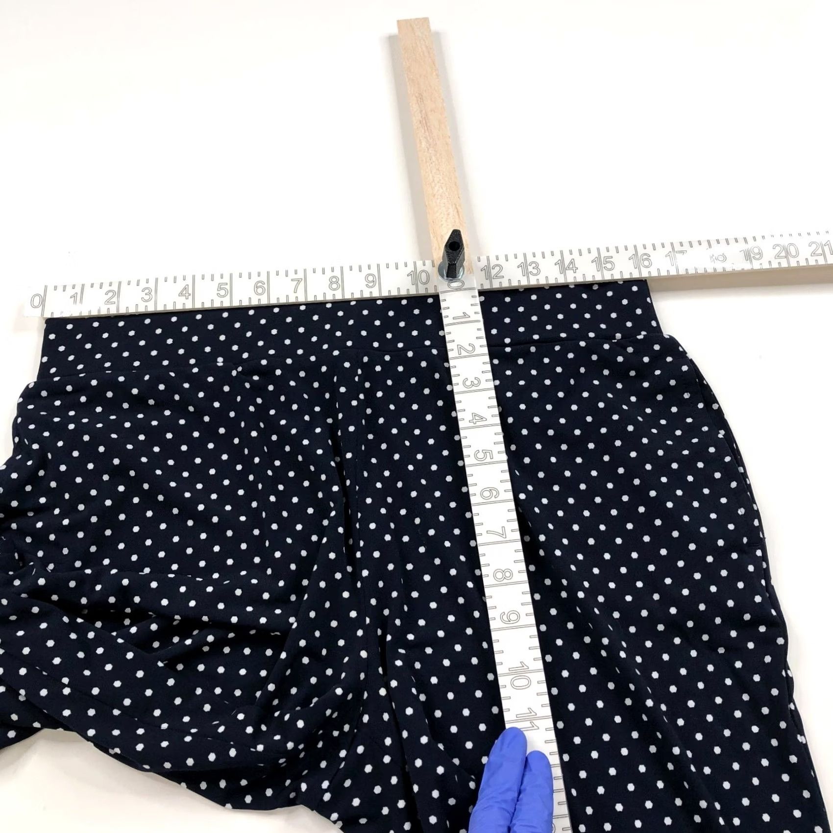 Vintage Susan Graver Pants Medium Fit 32W 31L High Rise Pull On Elastic Waist Blue Size 32" / US 10 / IT 46 - 6 Thumbnail