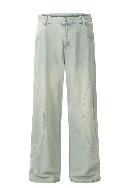 Japanese Brand × Jean American high street washed distressed patchwork jeans Size US 32 / EU 48 - 5 Thumbnail