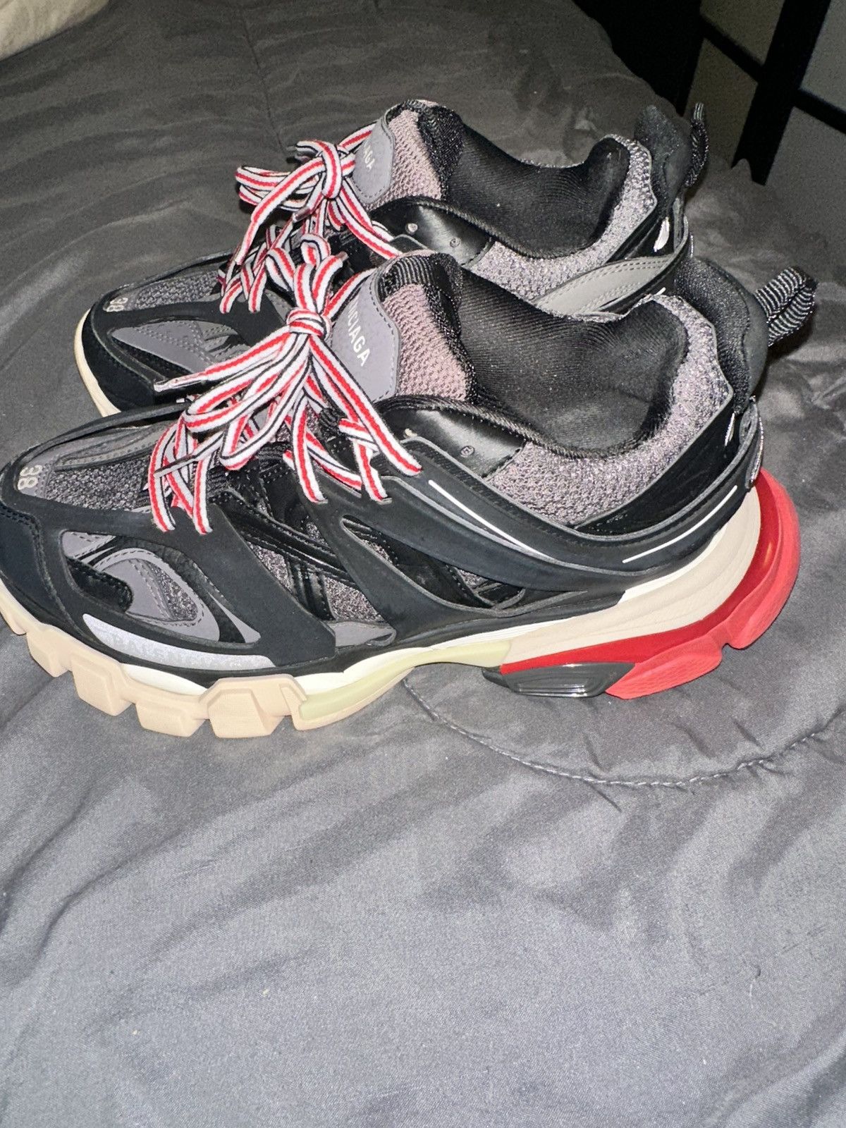 Balenciaga Balenciaga track black and red and grey Size US 8 / EU 41 - 3 Thumbnail